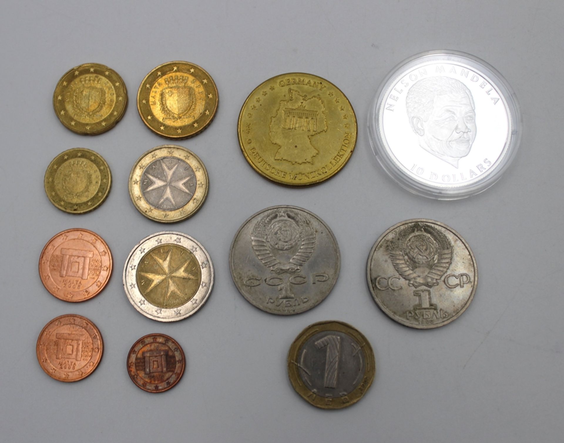 Konvolut div. Münzen/Medaillen, u.a. Euro-Malta