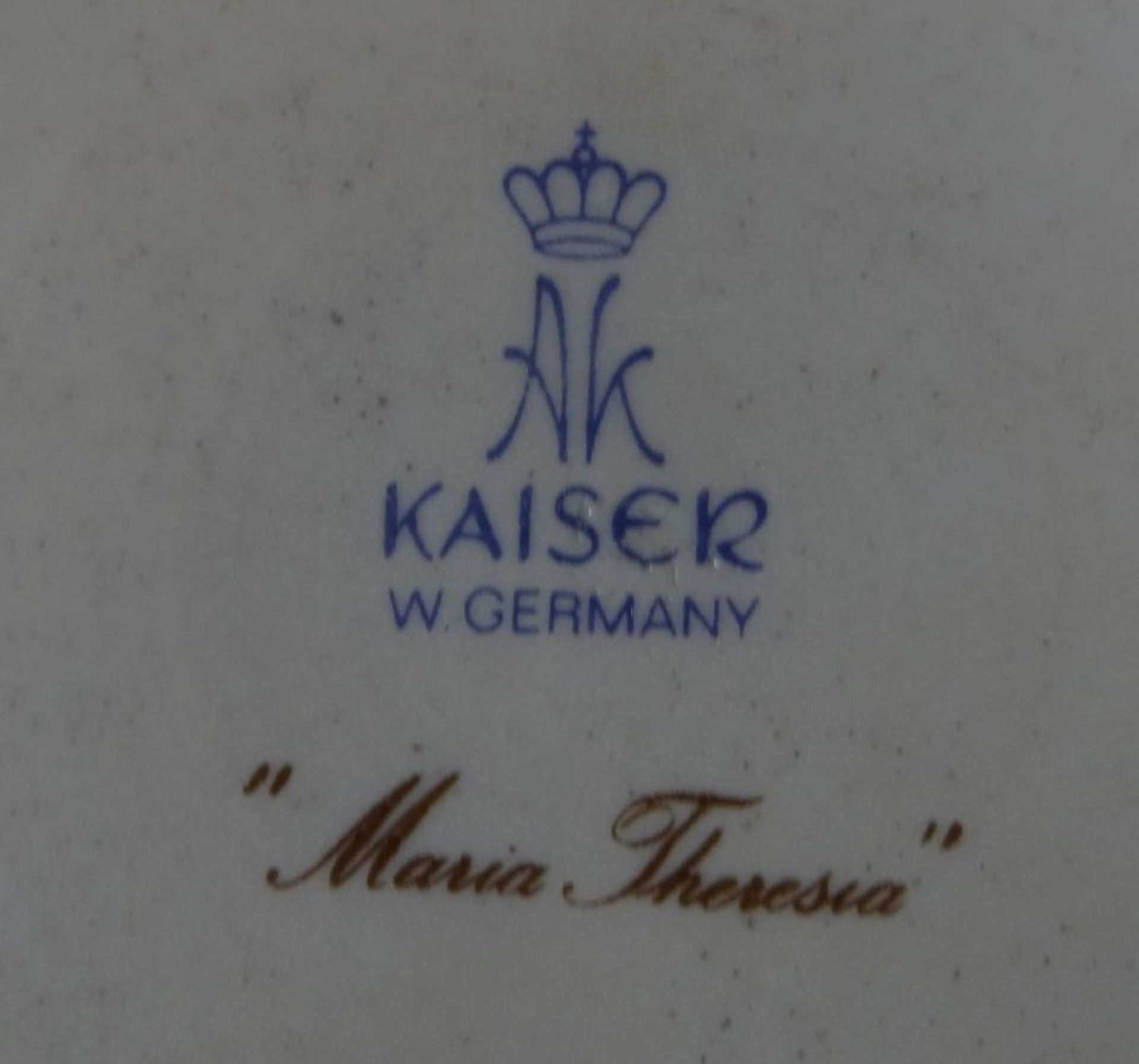 Drei kl. Wandapplikationen "Kaiser", florales Dekor, Goldrand,D-13,5cm - Bild 6 aus 6