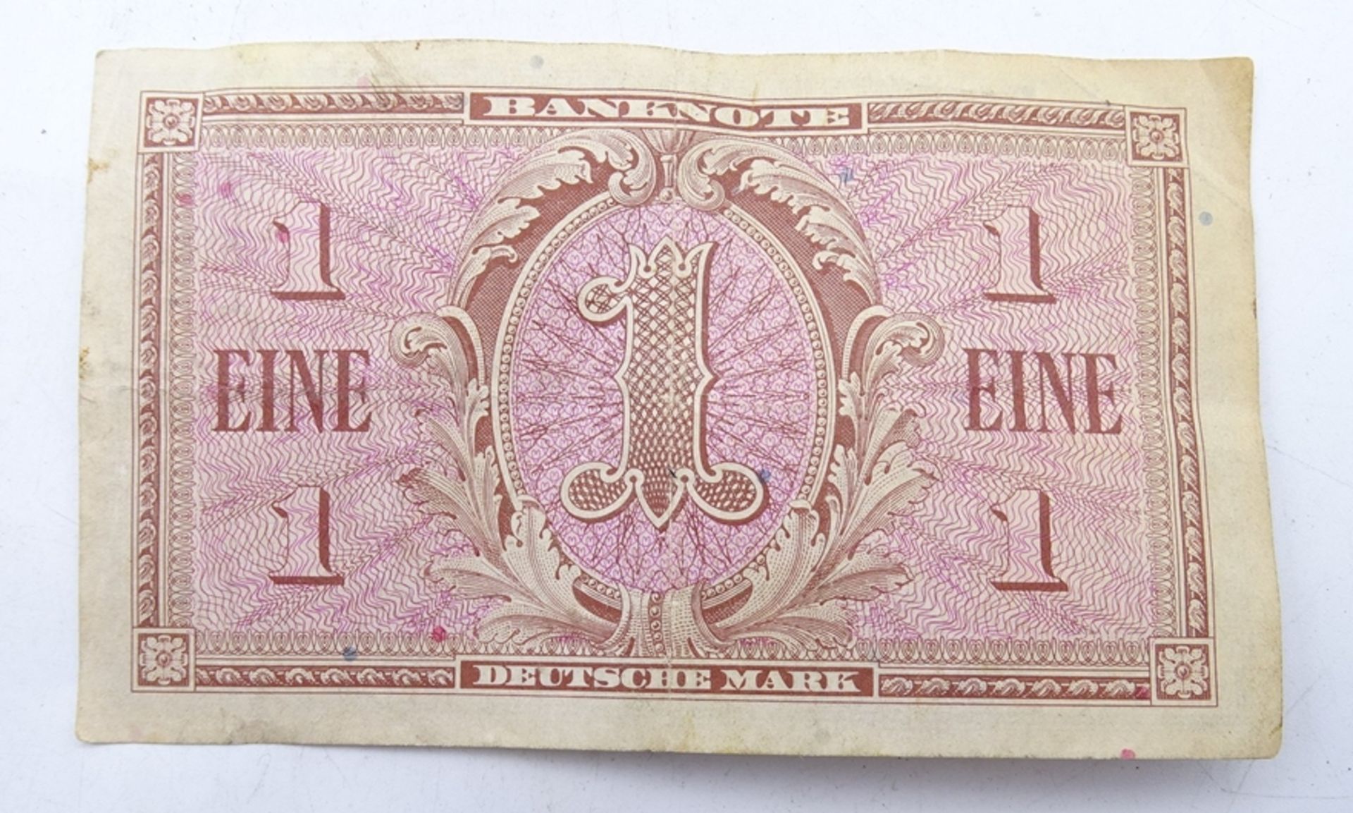 Banknote Eine Deutsche Mark Serie 1948 - Bild 2 aus 2