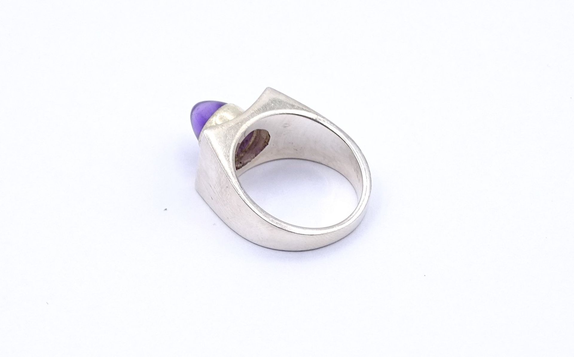 Ring mit Amethyst, Silber 835/000, 9,2g., RG 54 - Bild 4 aus 4