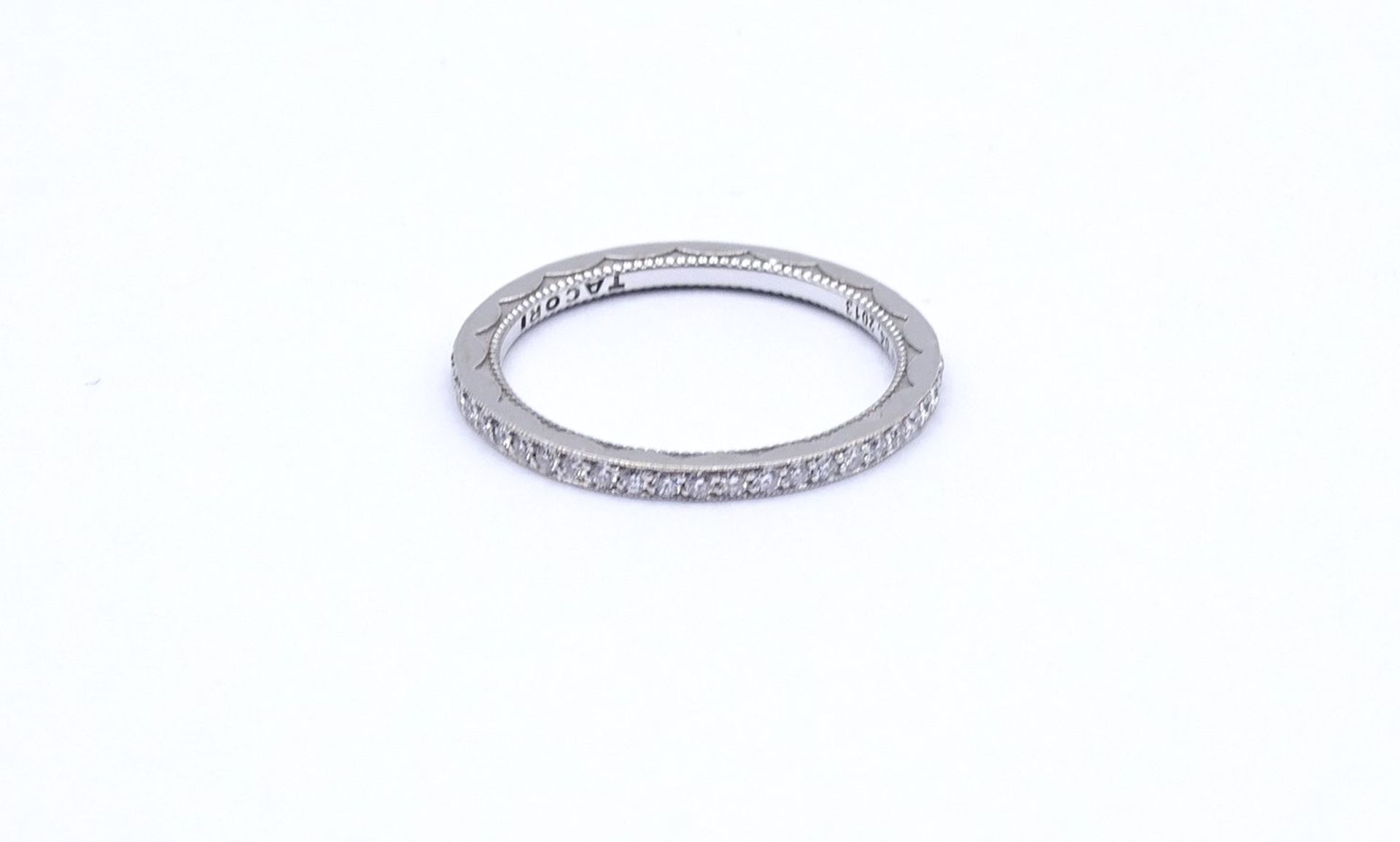 Memory WG Ring 18K "Tacori", (Verlobungsring) mit 47 Diamanten zus.ca. 0,3ct., 2,0g., RG 51, Inneng - Bild 3 aus 7