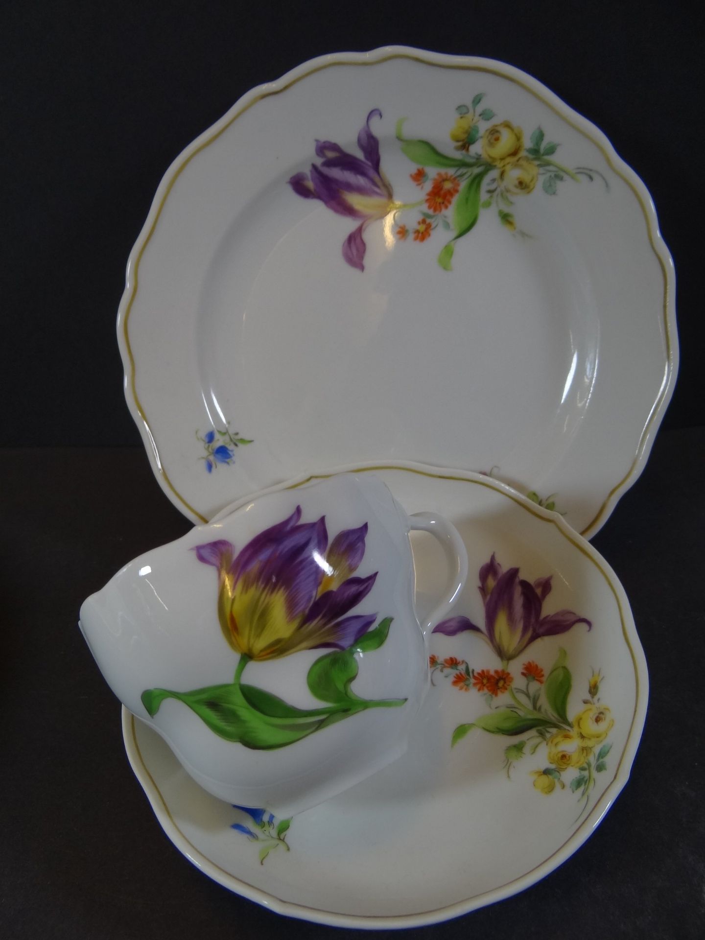 Gedeck "Meissen" Blumendekor, 2.Wahl - Image 2 of 4