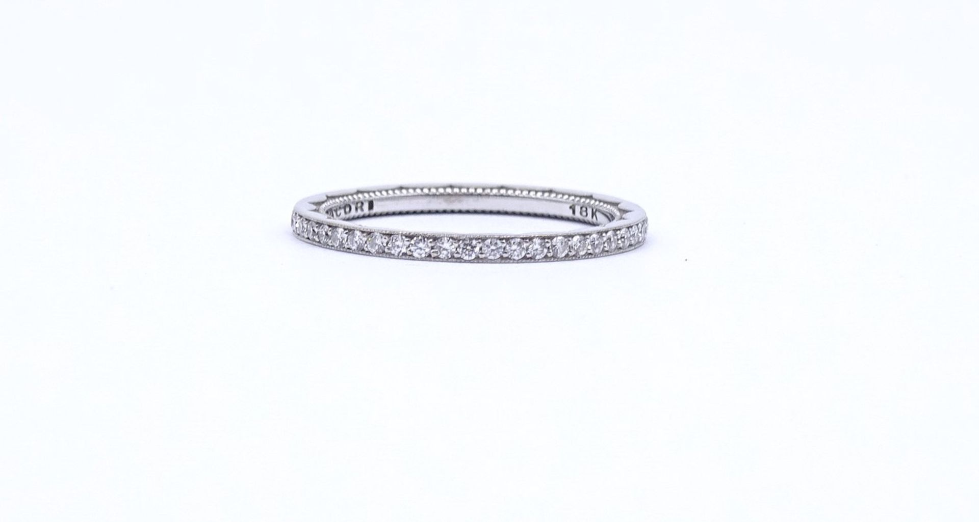 Memory WG Ring 18K "Tacori", (Verlobungsring) mit 47 Diamanten zus.ca. 0,3ct., 2,0g., RG 51, Inneng - Bild 7 aus 7