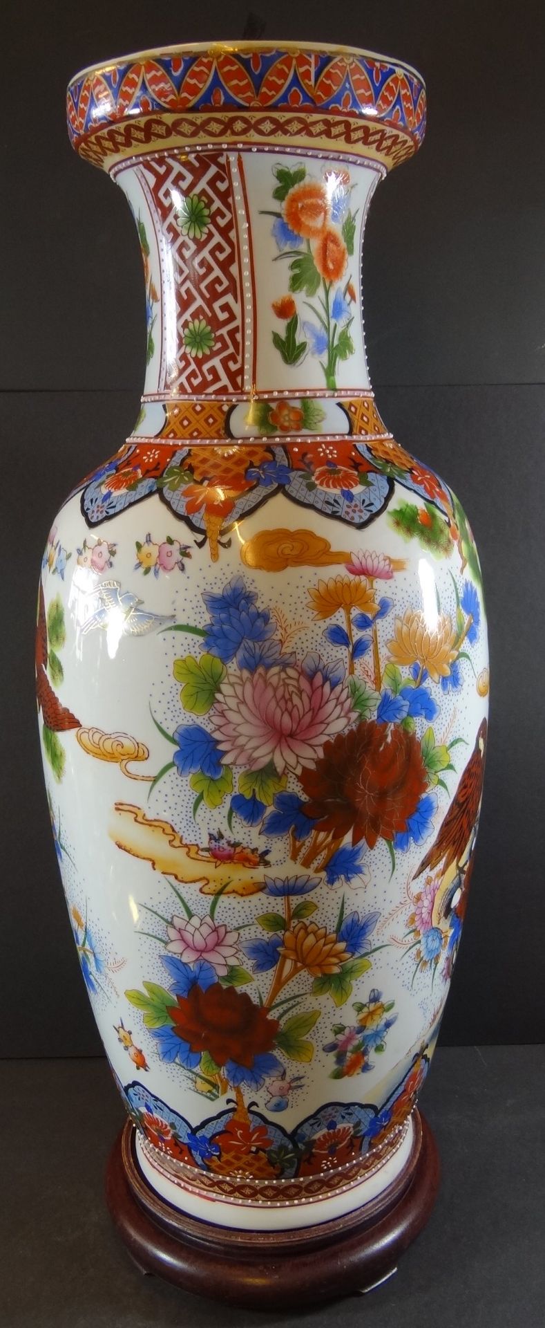 hohe China-Vase (65 cm), handbemalt, Ming Dynastie-Dekor - Image 3 of 7