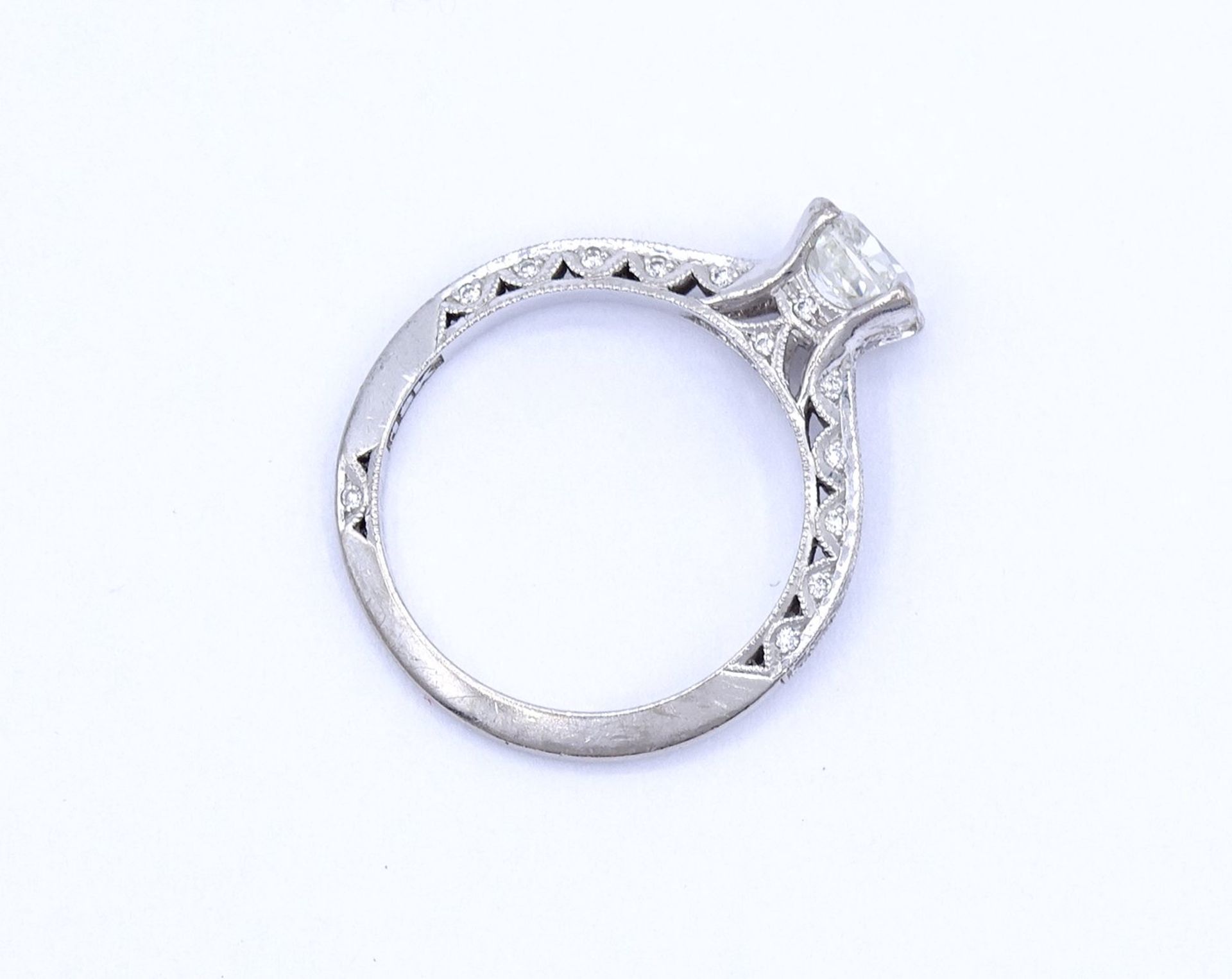 Princess Cut Ring - Verlobungsring , Princess 1,0ct., und 47 kl. Diamanten si, G-H, WG 18K "Tacori" - Image 7 of 20