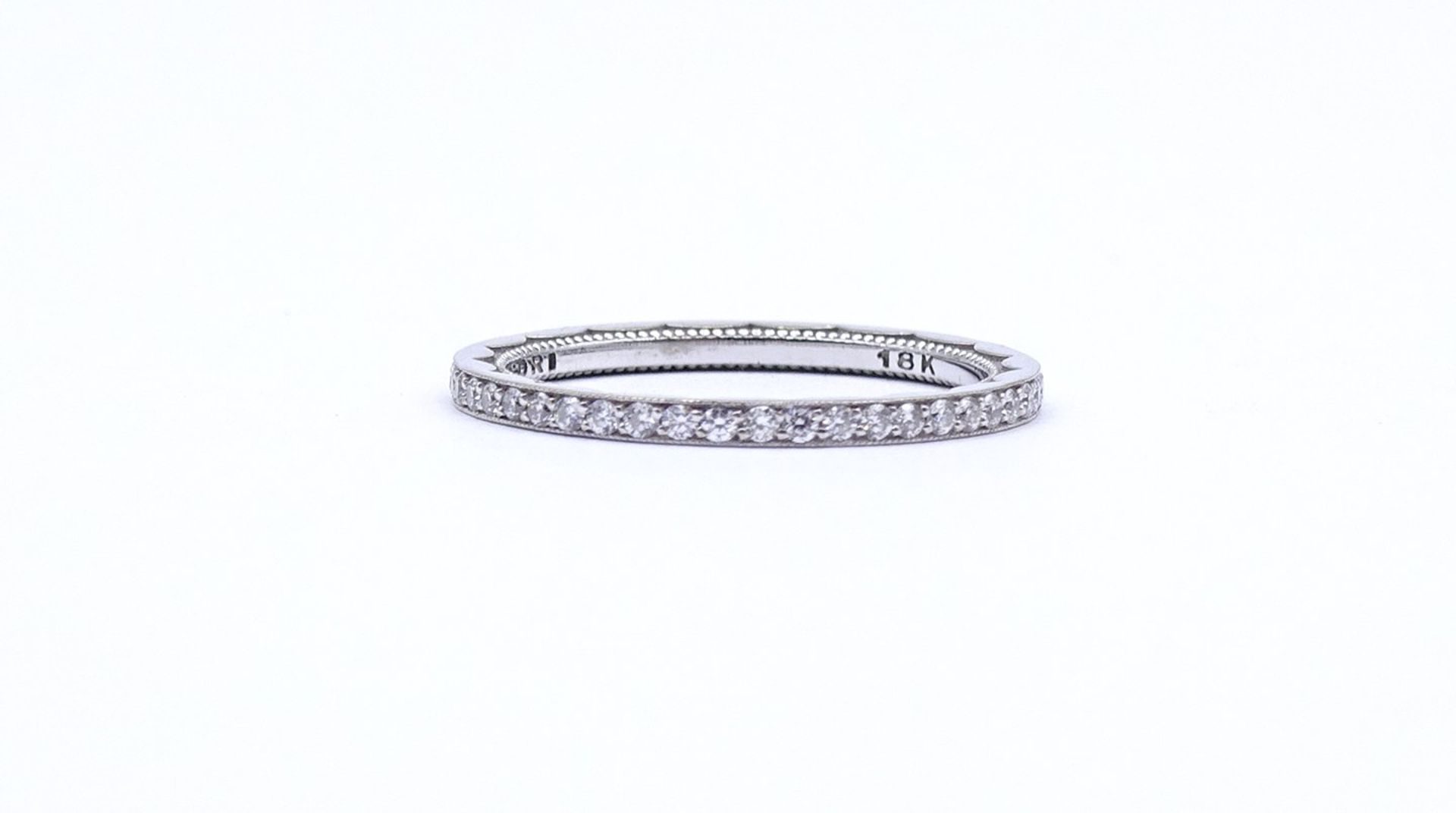 Memory WG Ring 18K "Tacori", (Verlobungsring) mit 47 Diamanten zus.ca. 0,3ct., 2,0g., RG 51, Inneng