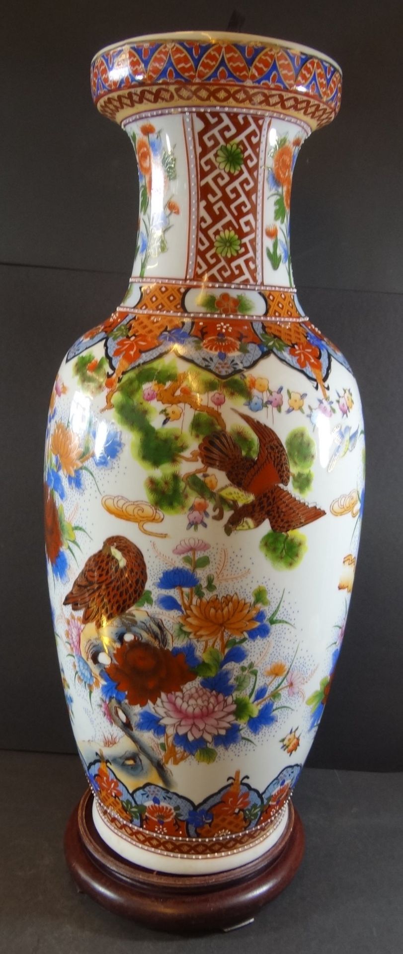 hohe China-Vase (65 cm), handbemalt, Ming Dynastie-Dekor - Image 4 of 7