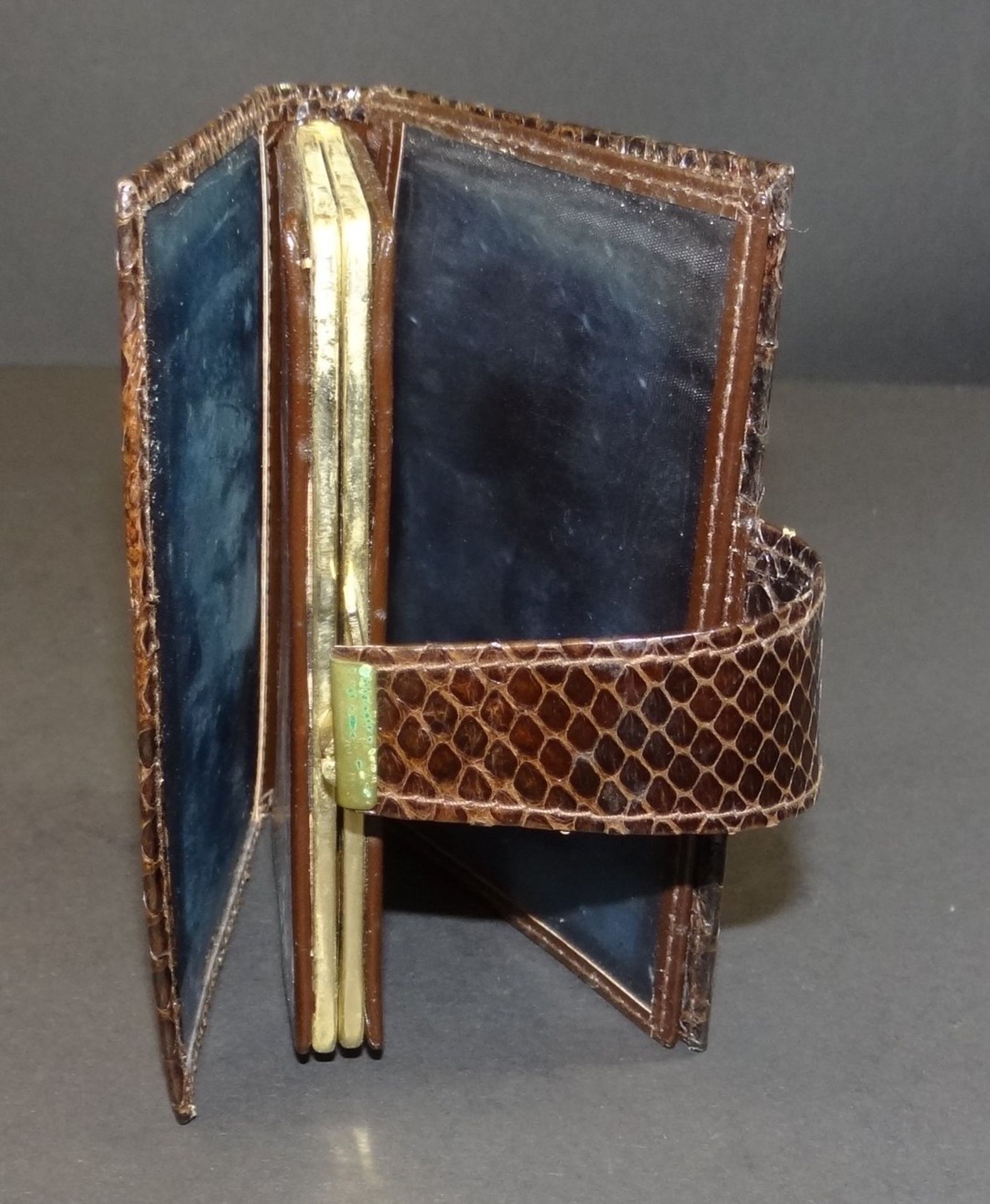 kl. Brieftasche, Reptilienleder, 13x10 cm - Bild 2 aus 5