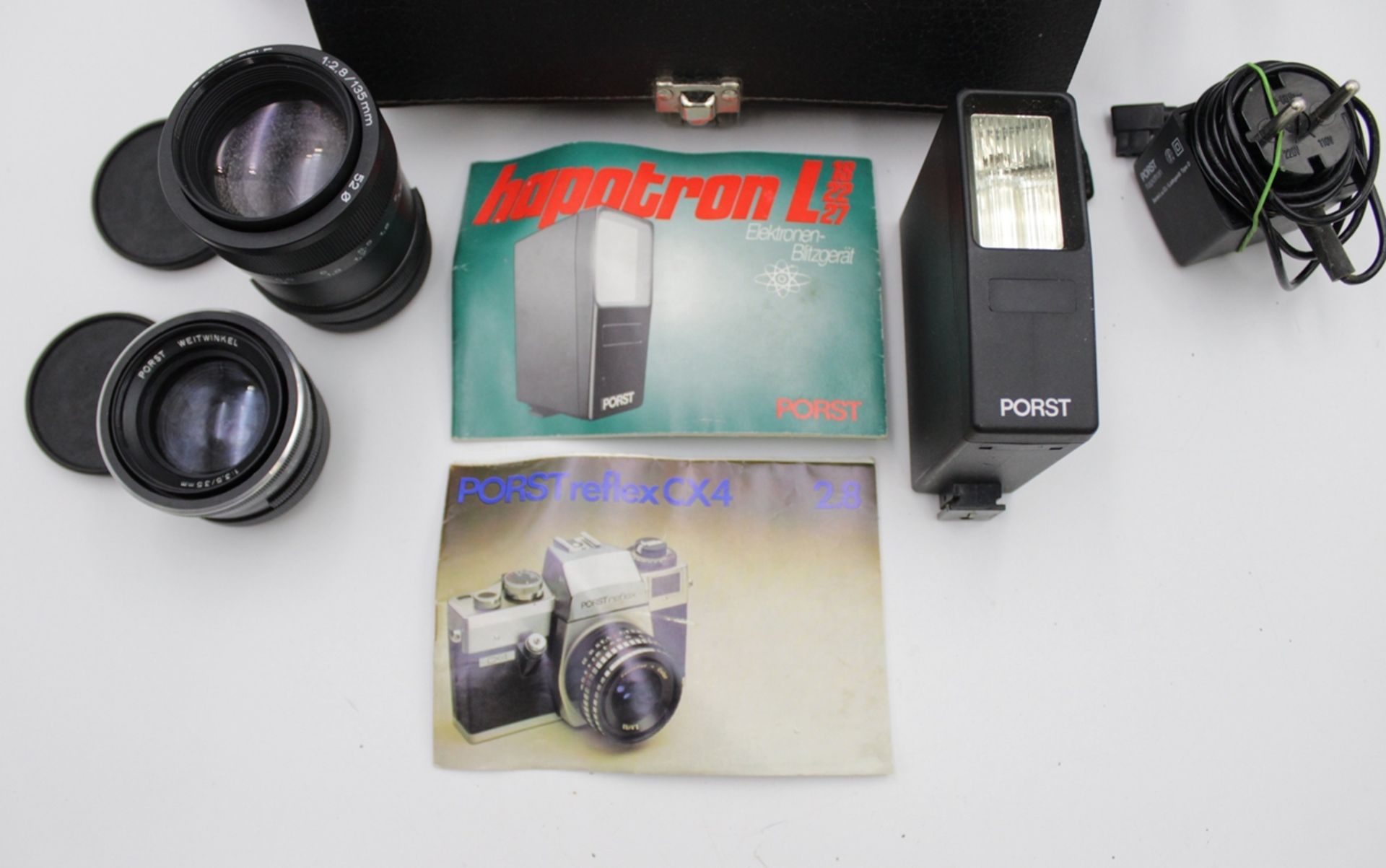 Fotoapparat, Porst Reflex CX4, mit div. Zubehör, in Tasche, Gebrauchsspuren, Funktion nicht geprüft - Bild 3 aus 7