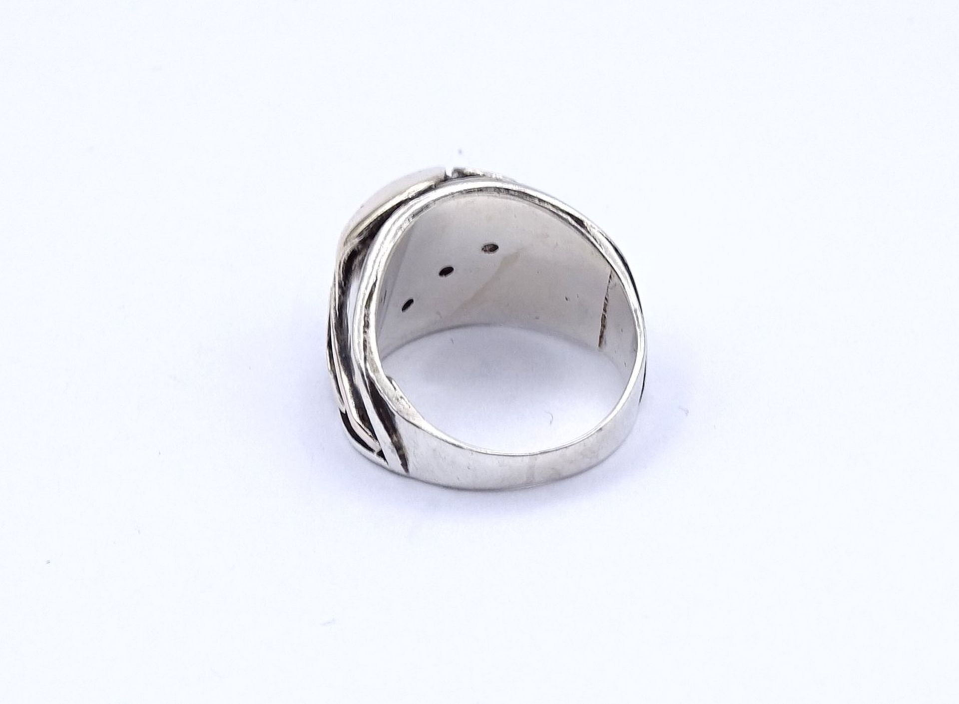 Silber + Gold Ring, AB bez. 6,6g., RG 49/50 - Image 3 of 4