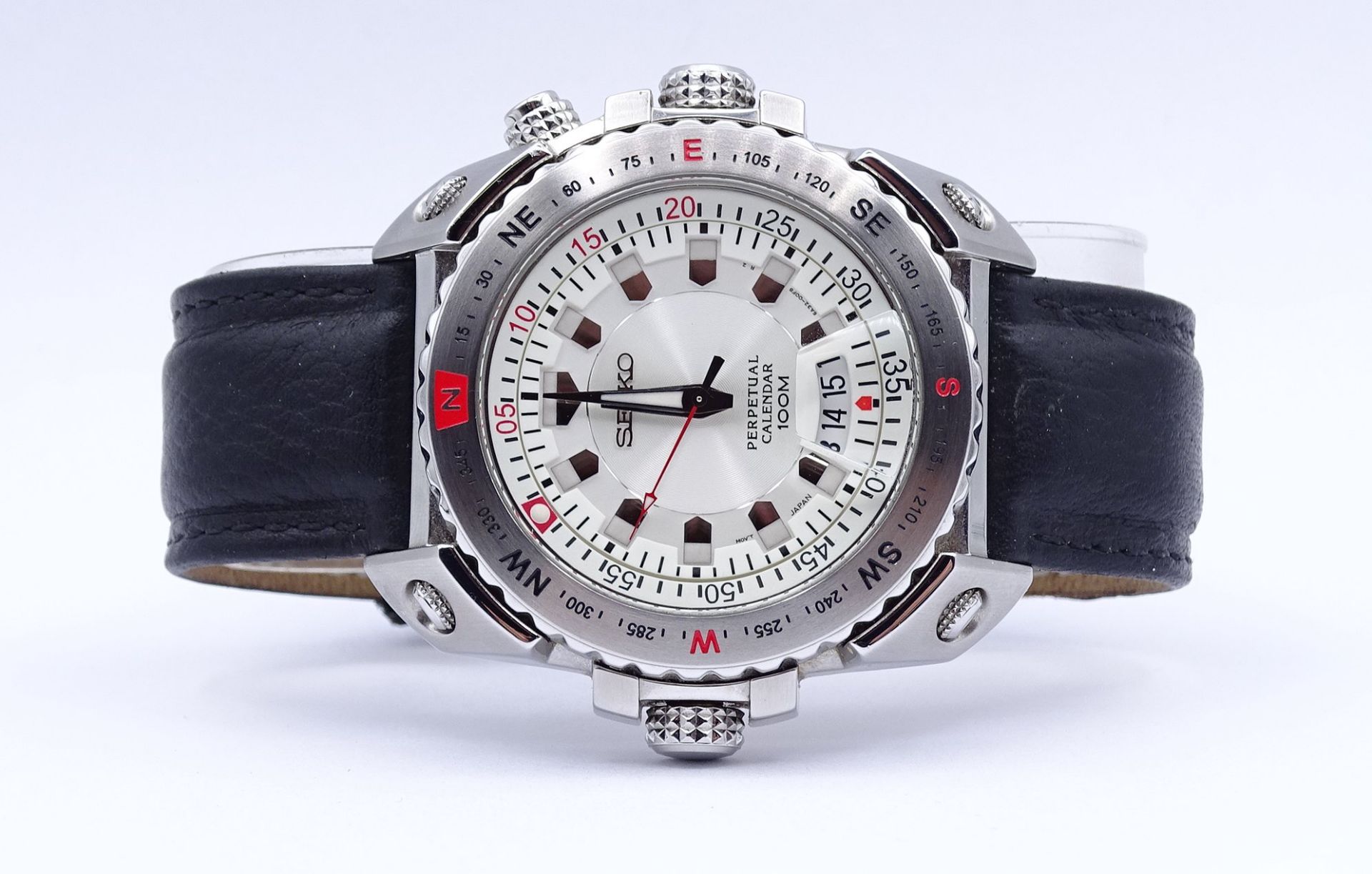 Herren Armbanduhr "Seiko" Perpetual Calendar 6A32-00E0, D. 41,2mm, Quartzwerk, Funktion nicht überp - Image 2 of 8