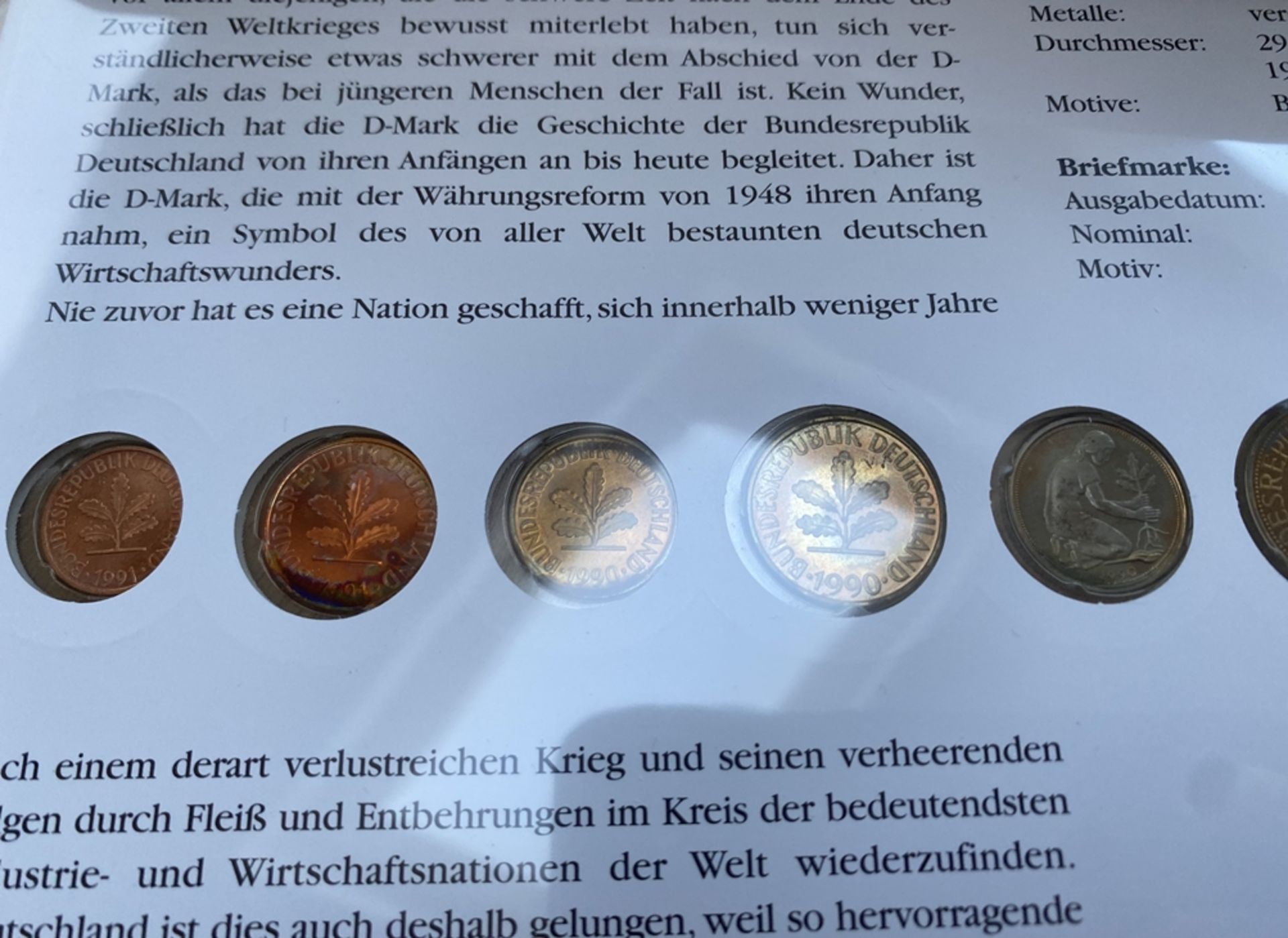 Kursmünzensatz "Abschied von der DM als Zahlungsmittel" 2002 - Image 8 of 8