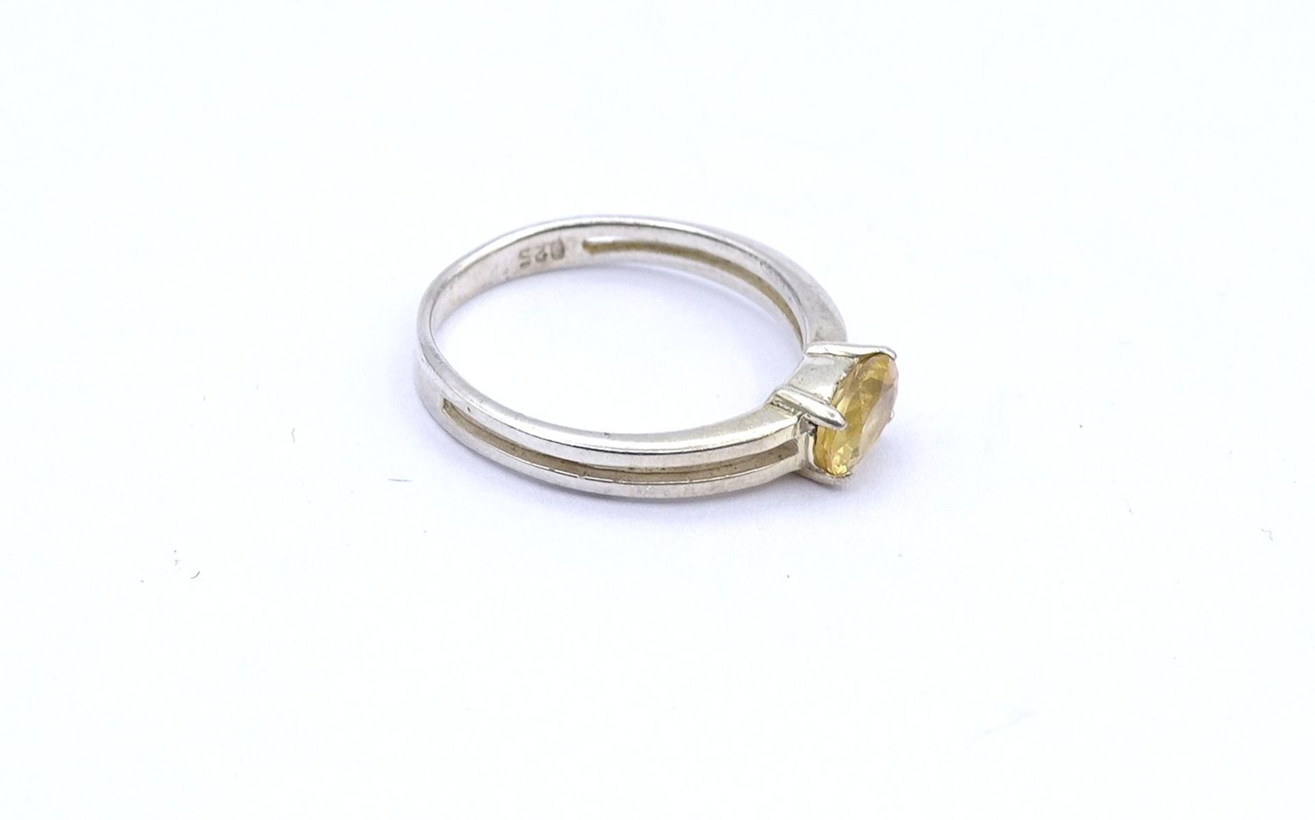 Ring mit Citrin, Silber 925/000, 2,1 g., RG 55 - Bild 3 aus 4