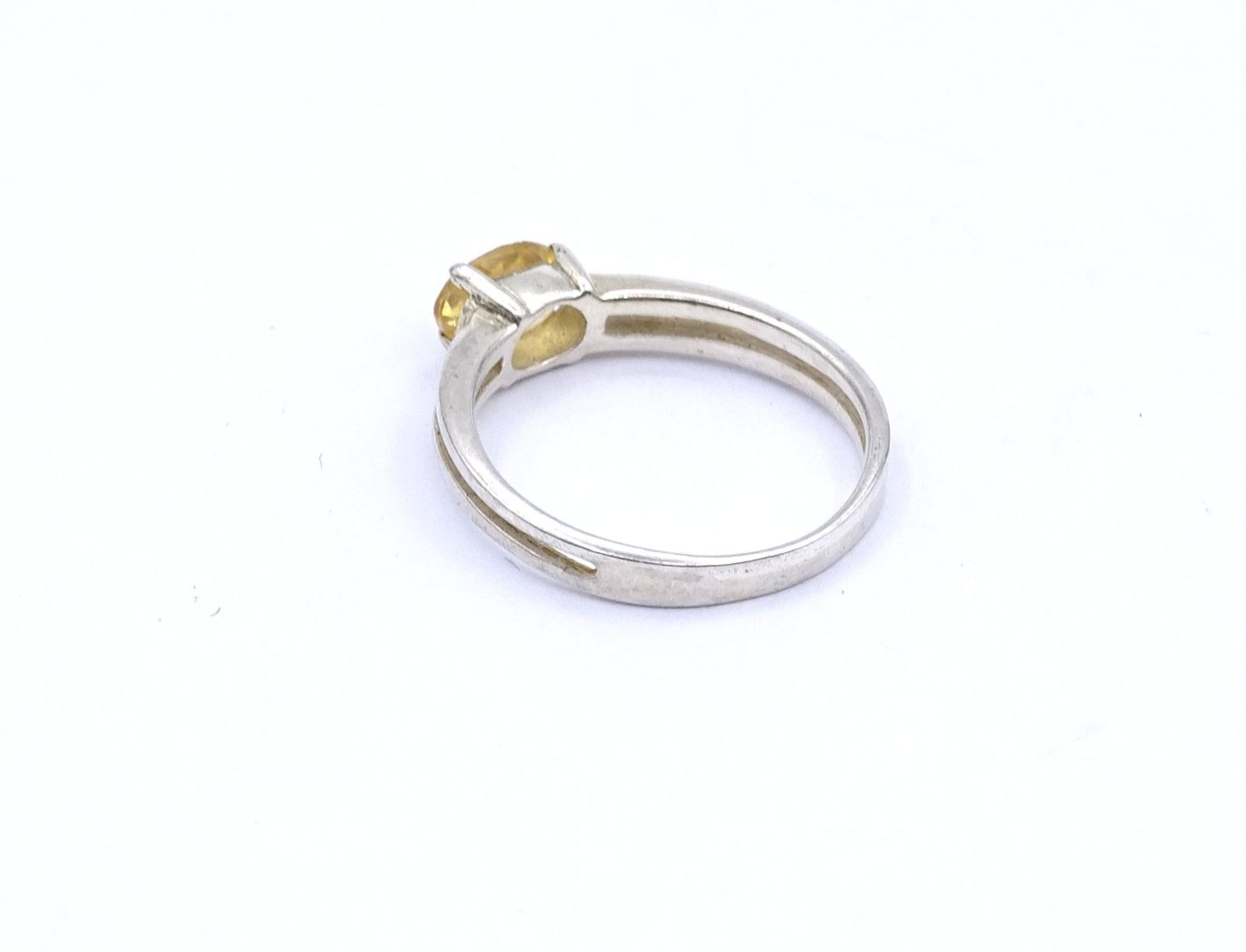 Ring mit Citrin, Silber 925/000, 2,1 g., RG 55 - Bild 4 aus 4