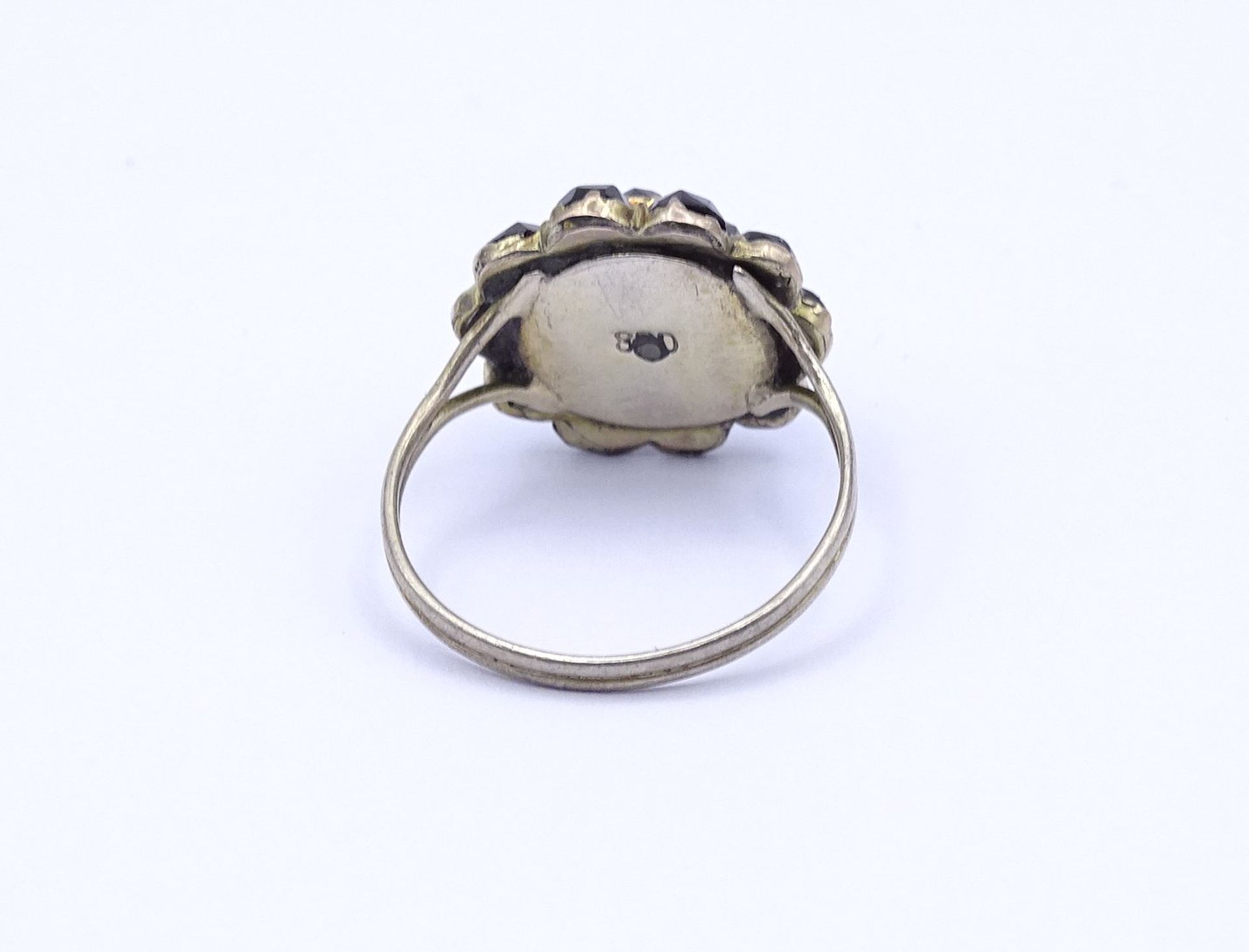 Alter Granat Ring, Silber 800/000, 2,8g., RG 55 - Bild 3 aus 4