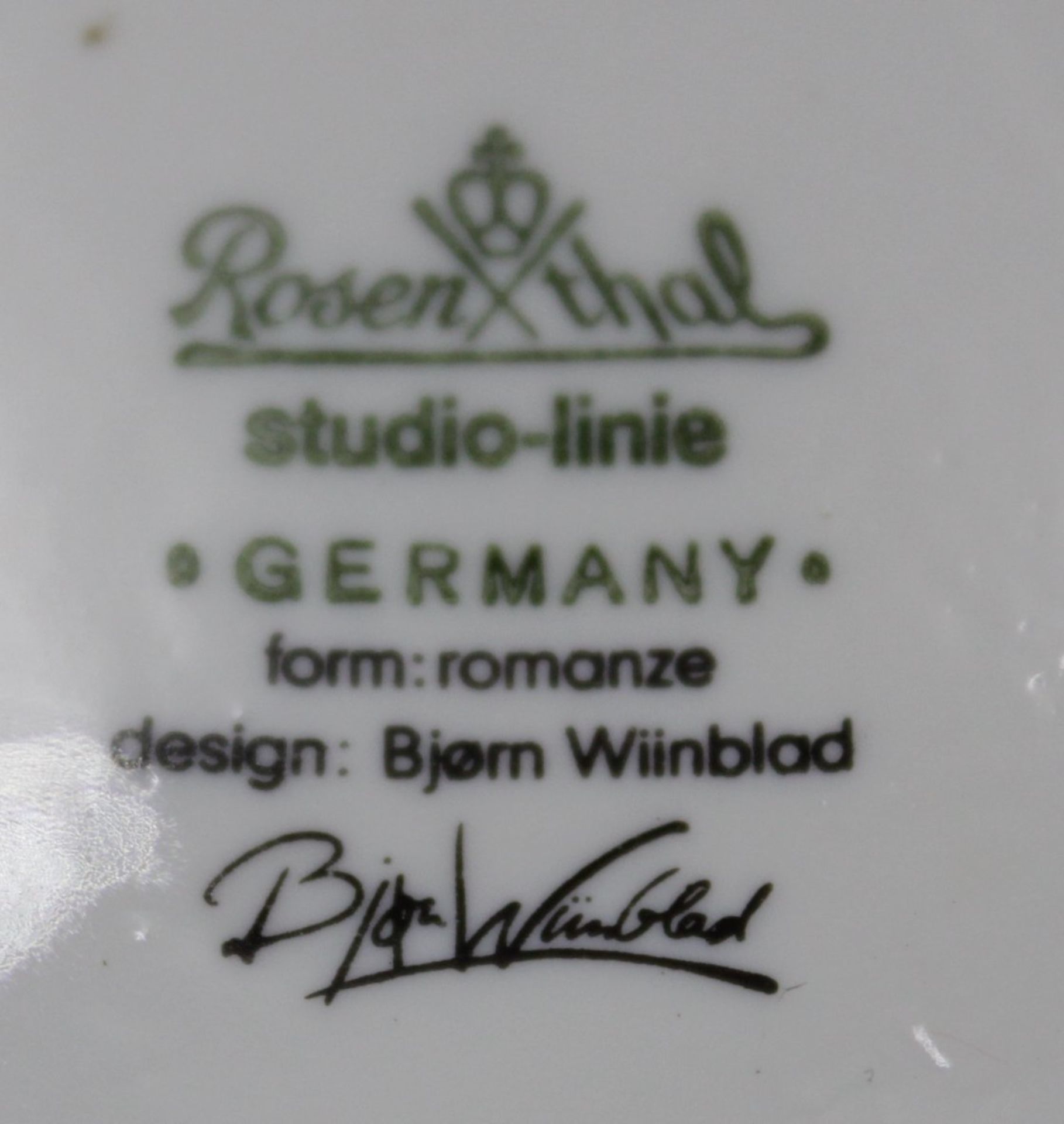 Vase, Rosenthal studio-linie, Romance, Björn Wiinblad, H-15cm. - Bild 4 aus 4