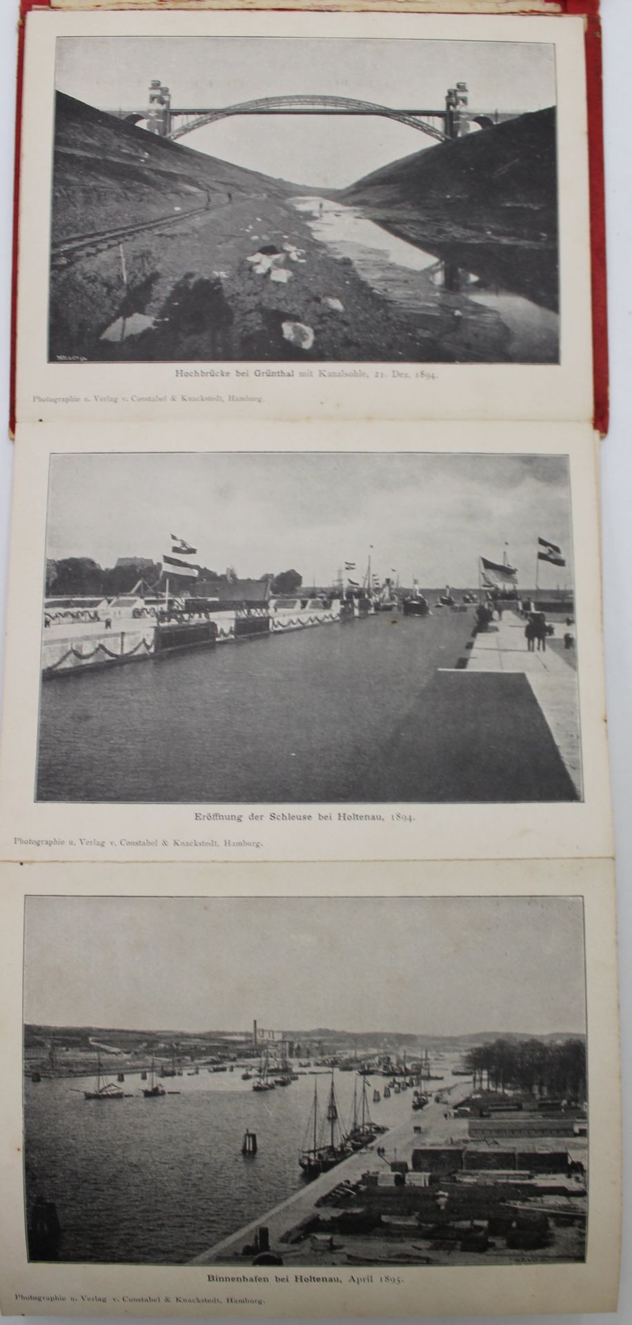 gr. Leporello, Der Nord-Ostseekanal, um 1900, Altersspuren - Bild 3 aus 5