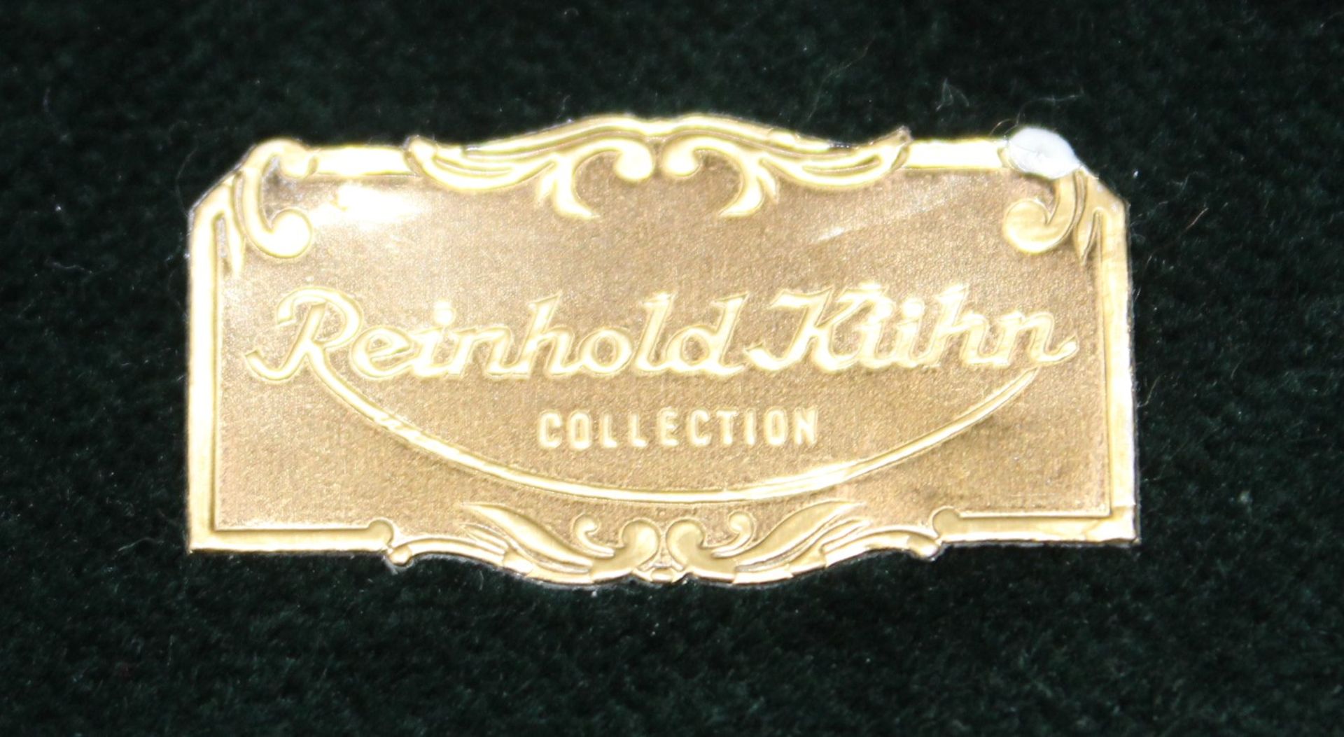 schöne Brillen-Etui, Messing mit geprägtem Leder bezogen, Etikett "Reinhold Kühn", L-16,5cm. - Bild 4 aus 6