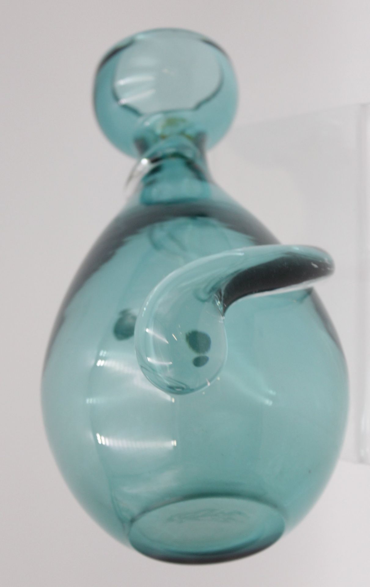 Kunstglas-Vase, WMF, hellblau, H-24cm. - Bild 6 aus 6