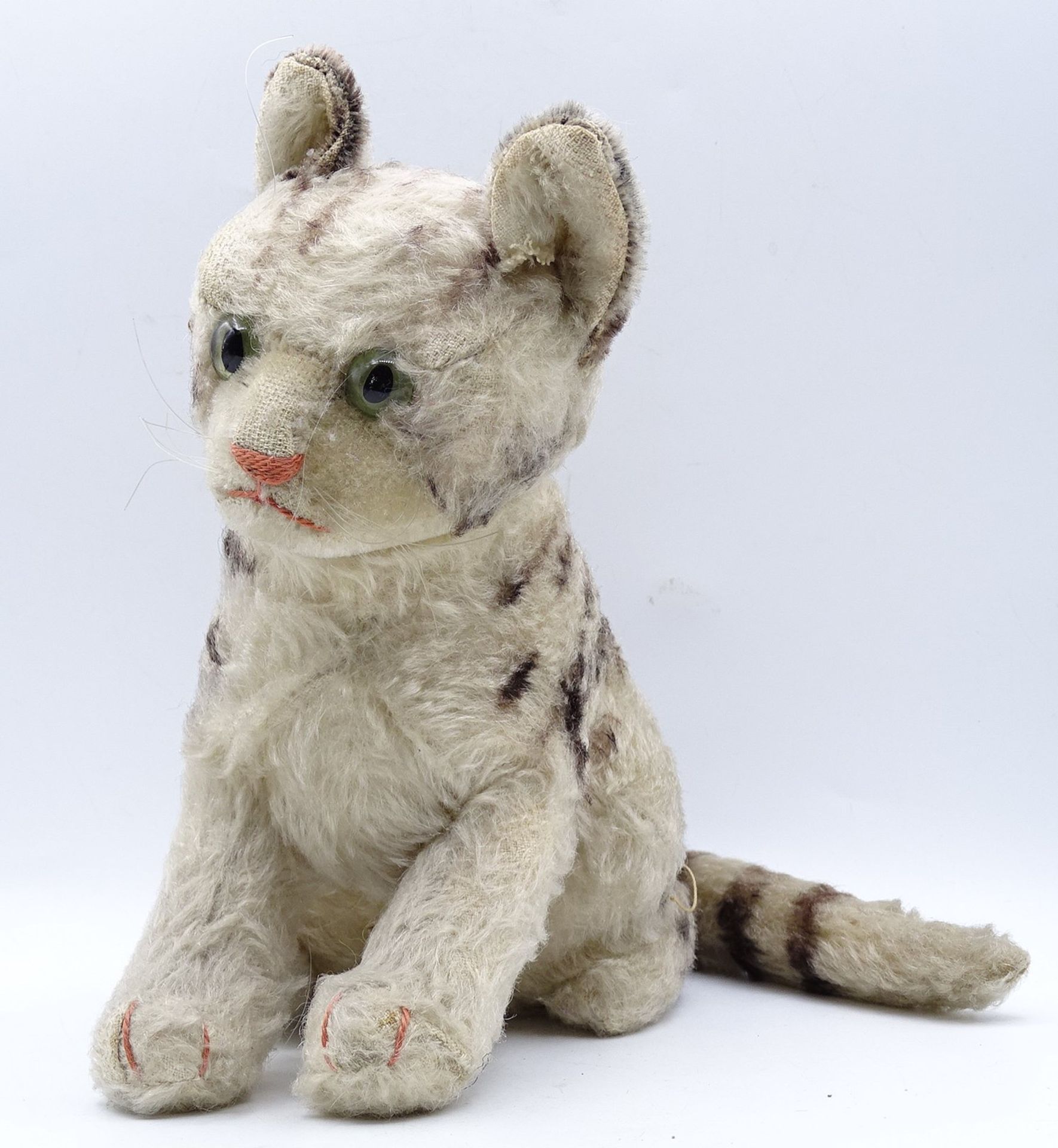 Alte Steiff Katze, H. 19cm