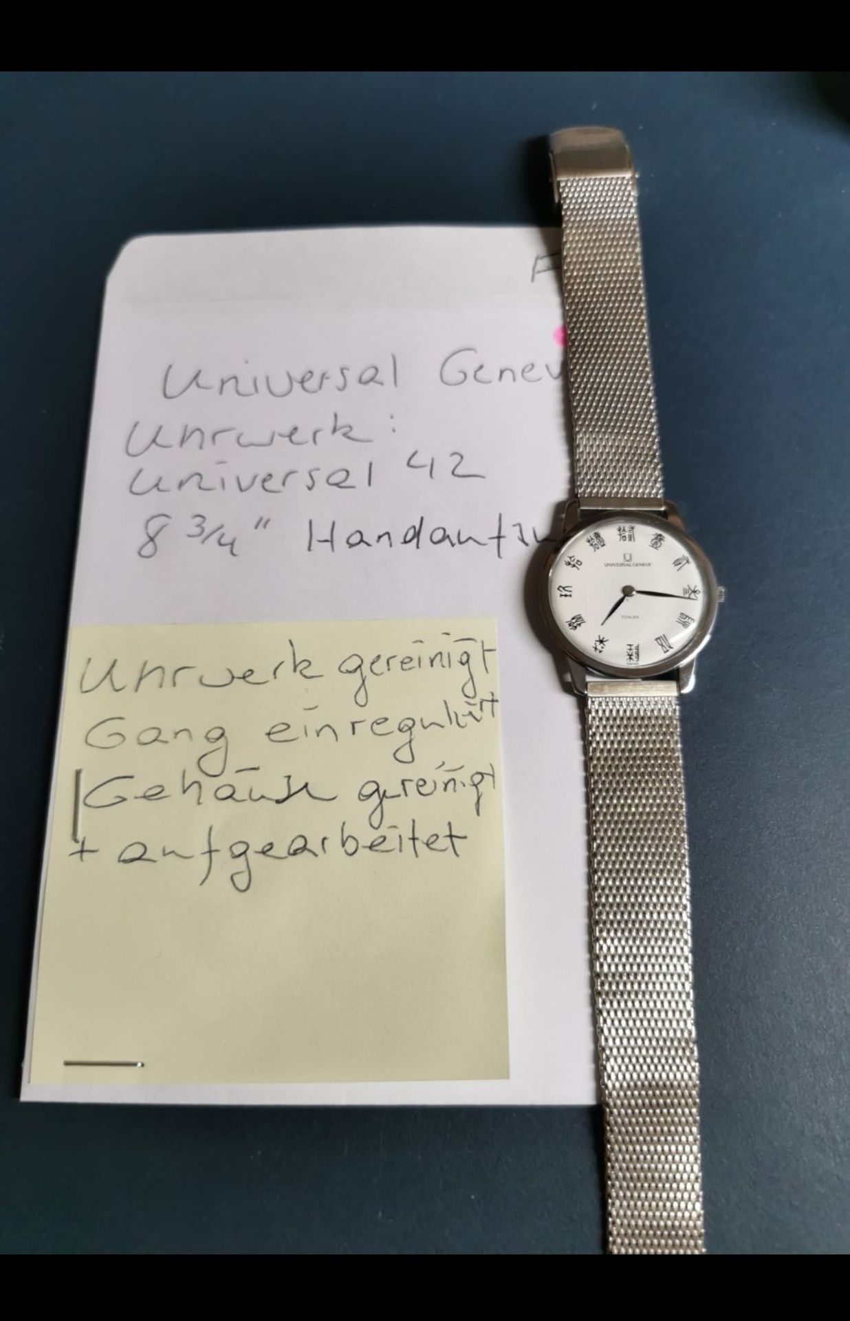 Armbanduhr Universal Geneve Türler , Uhrwerk: Universal 42 , 8 3/4 Handaufzug , Ø31mm , Uhr wurde v - Bild 6 aus 9