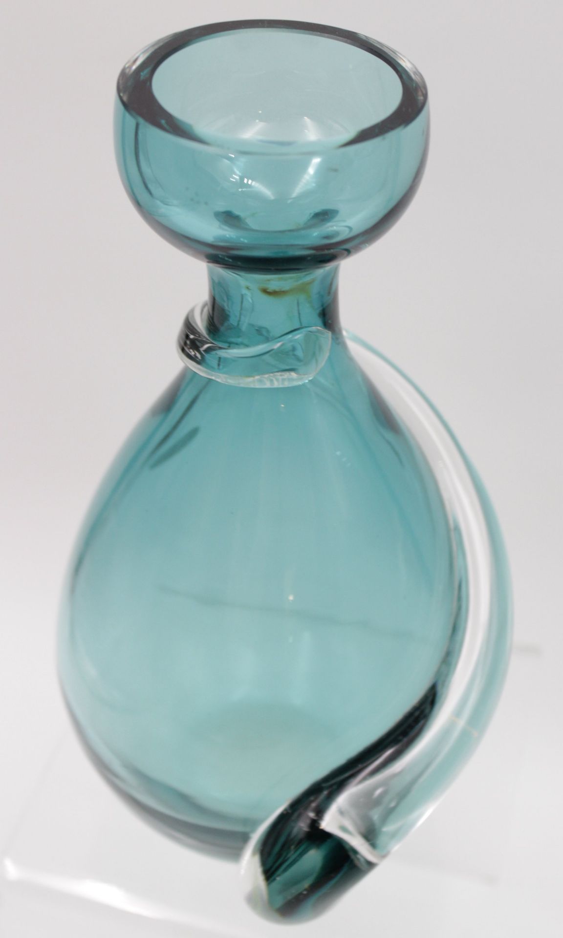 Kunstglas-Vase, WMF, hellblau, H-24cm. - Bild 5 aus 6