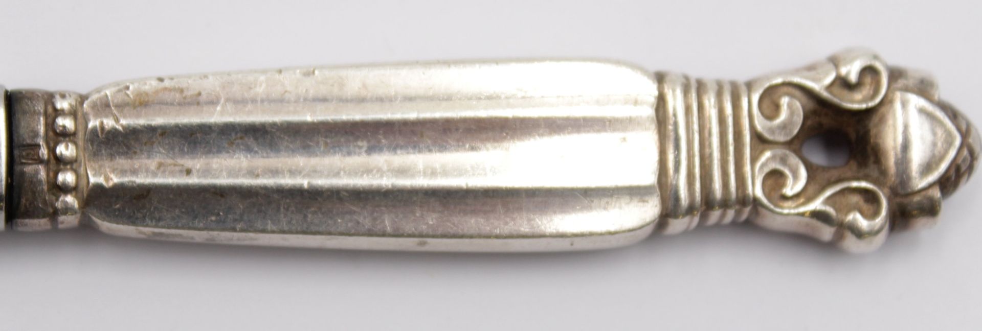 Messer, Georg Jensen, ACORN, Sterling-Griff, L-23,2cm. - Image 3 of 3