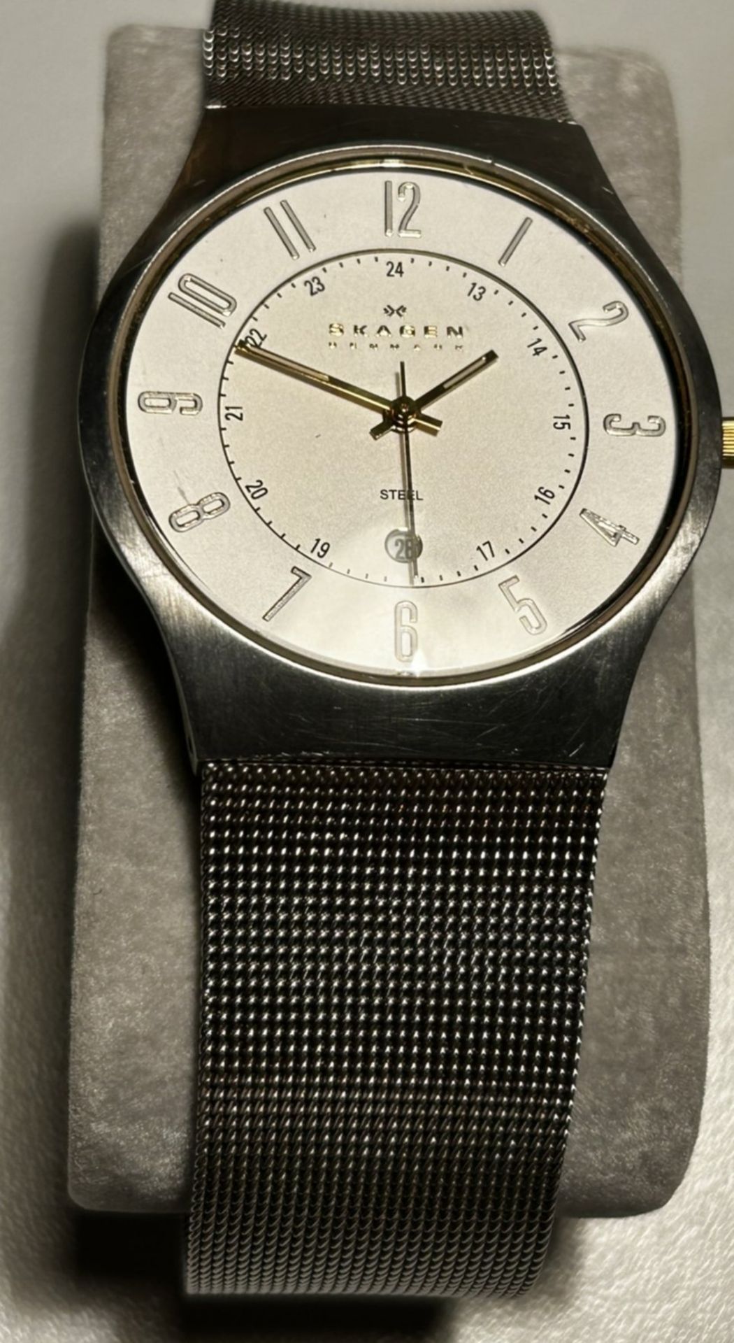 Skagen Quartz Armbanduhrm Slimline, 233xLSGS, orig. Band, sehr guter Zustand - Image 2 of 3