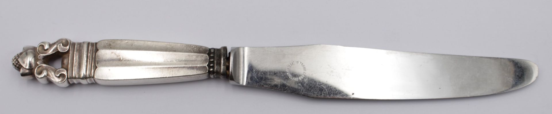 Butter-Messer, Georg Jensen, ACORN, Sterling-Griff, Gebrauchsspuren, L-17cm. - Image 2 of 3