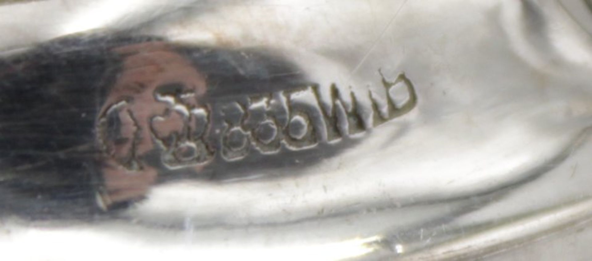 Leuchterpaar, 835er Silber, WTB, je gefüllt, zus. 99,5gr., H-3,5cm. - Image 3 of 3