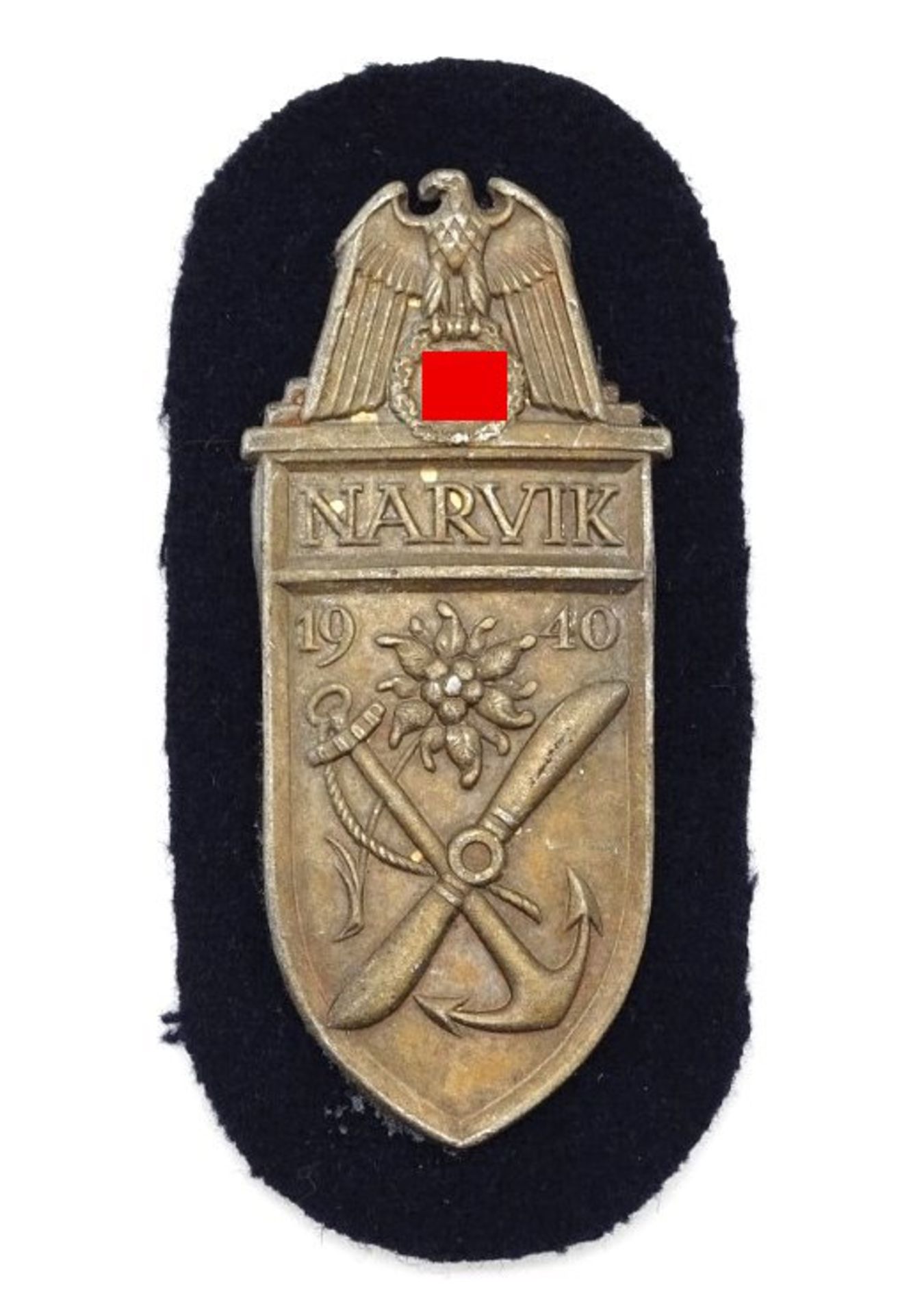Sammlernachlass! Ärmelschild Narvik Kriegsmarine 1940 (ungeprüft)