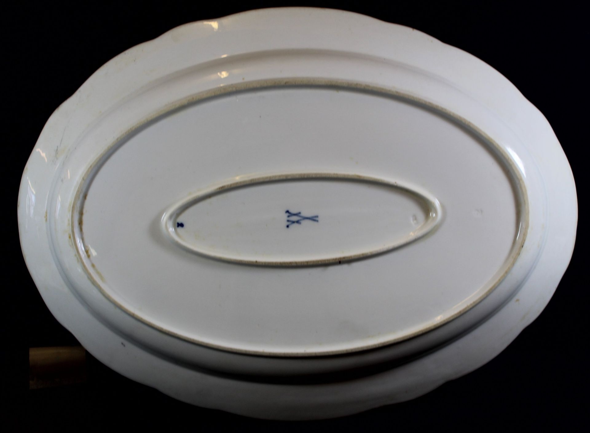 grosse Platte "Meissen" Zwiebelmuster, 1.Wahl, H-6 cm, 34x46 cm, - Image 3 of 4