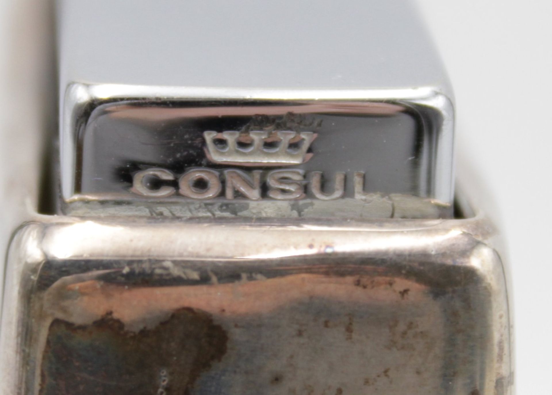 Tischfeurzeug "Consul", 925er Silberhülle von Georg Jensen, Nr. 366 D, Ziermonogramm und Datierung, - Image 8 of 9