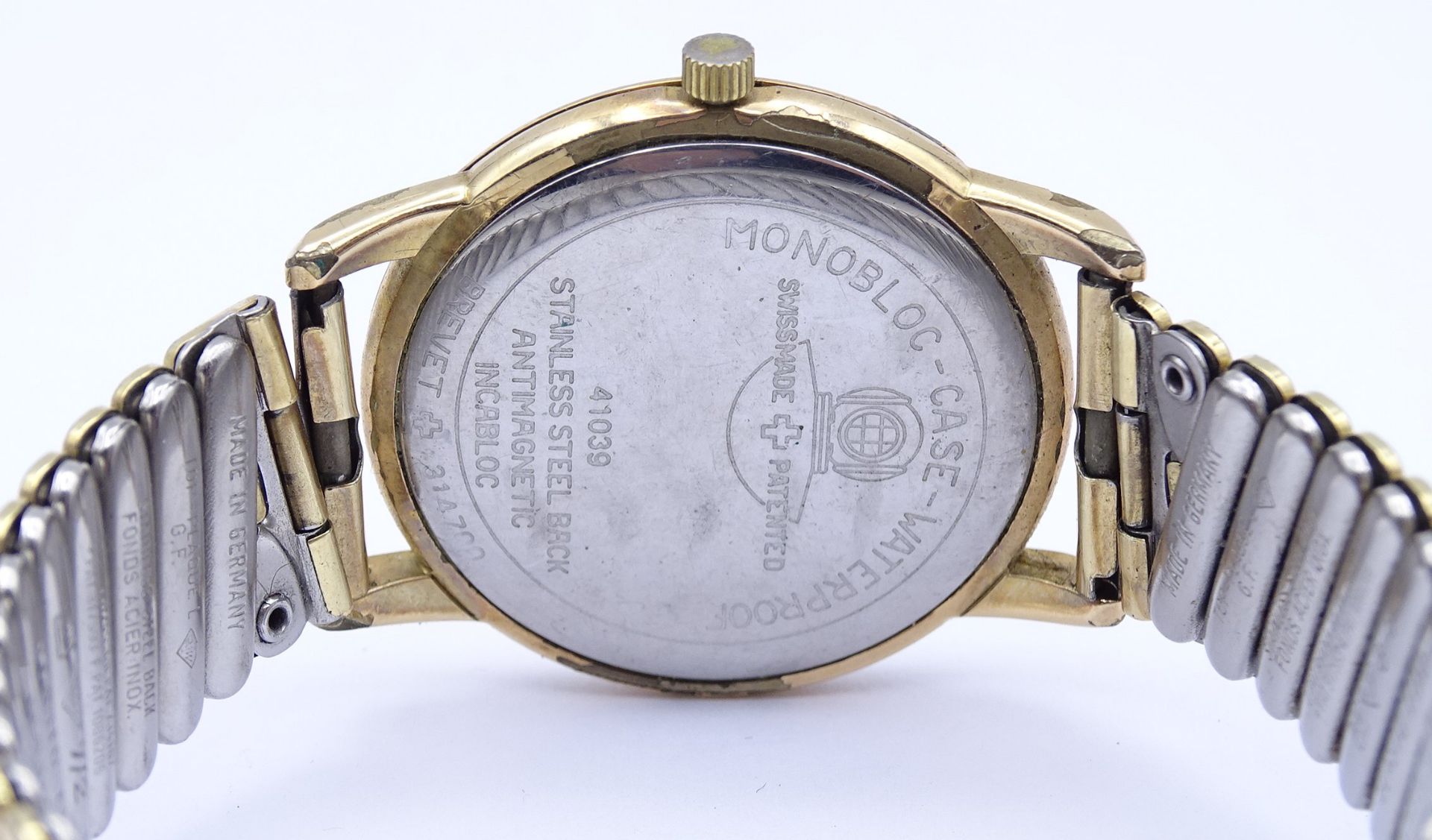 Herren Armbanduhr "Pronto", Thinline, mechanisch, Werk läuft, D. 35,0mm, Alters- und Gebrauchsspure - Bild 5 aus 5