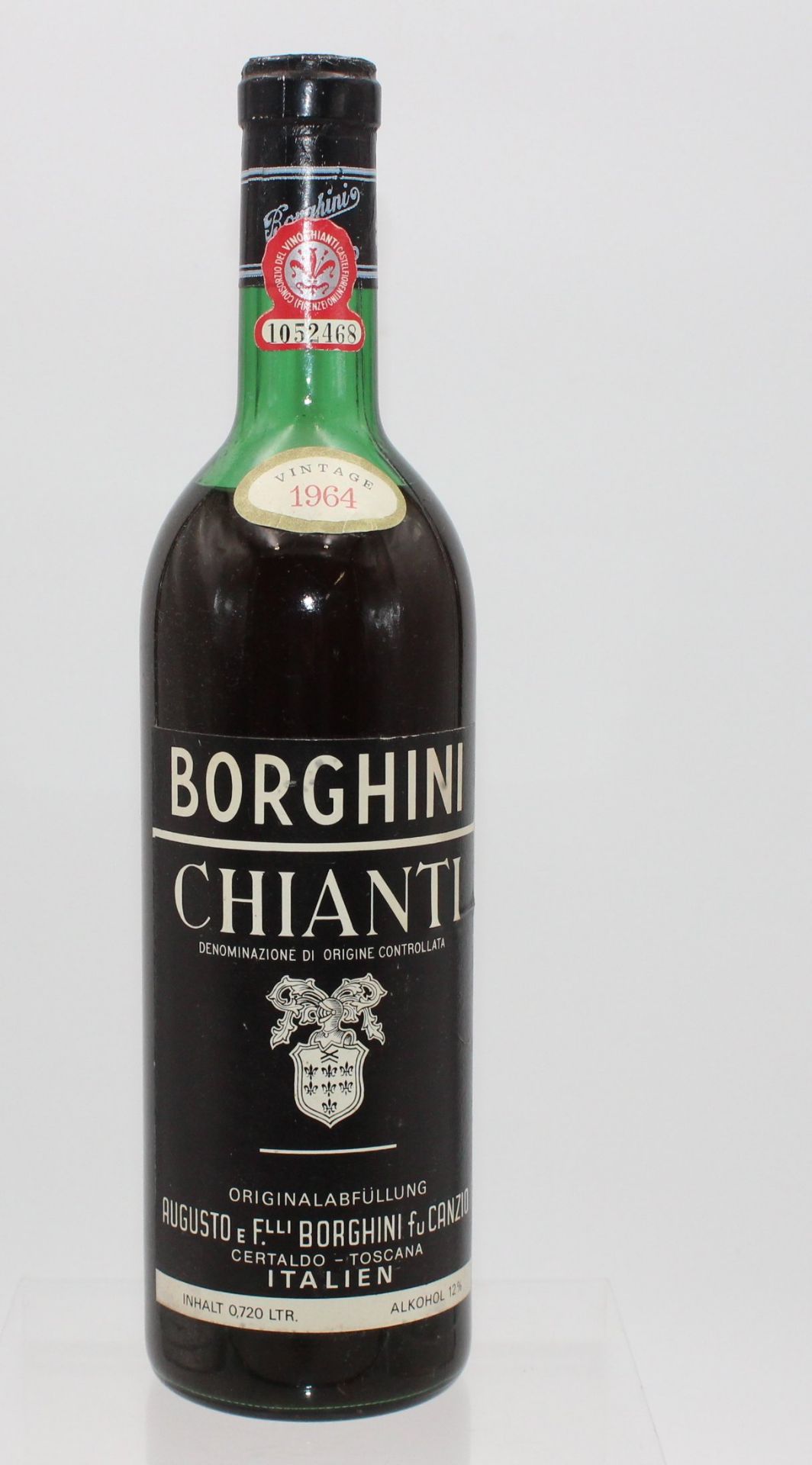 Weinflasche, Borghini Chianti 1964
