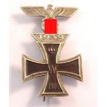 Sammlernachlass: Eisernes Kreuz 1914 1.Klasse mit Wiederholungsspange 1939 , (ungeprüft) , Maße: H.