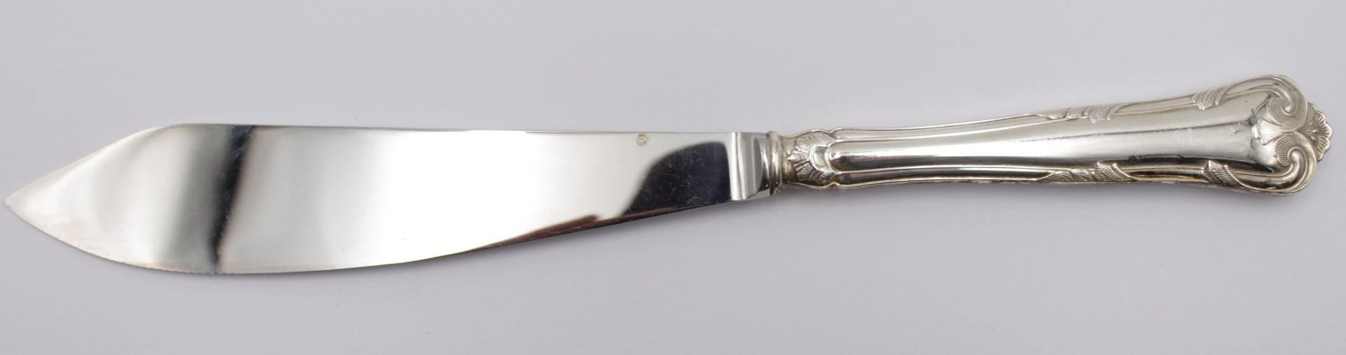 Tortenmesser, Silbergriff, Cohr, L-26,5cm.