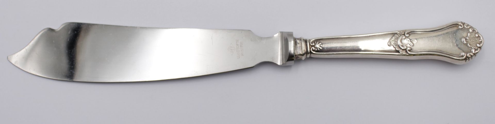 Tortenmesser, Silbergriff, Dänemark 1950, L-27,2cm.