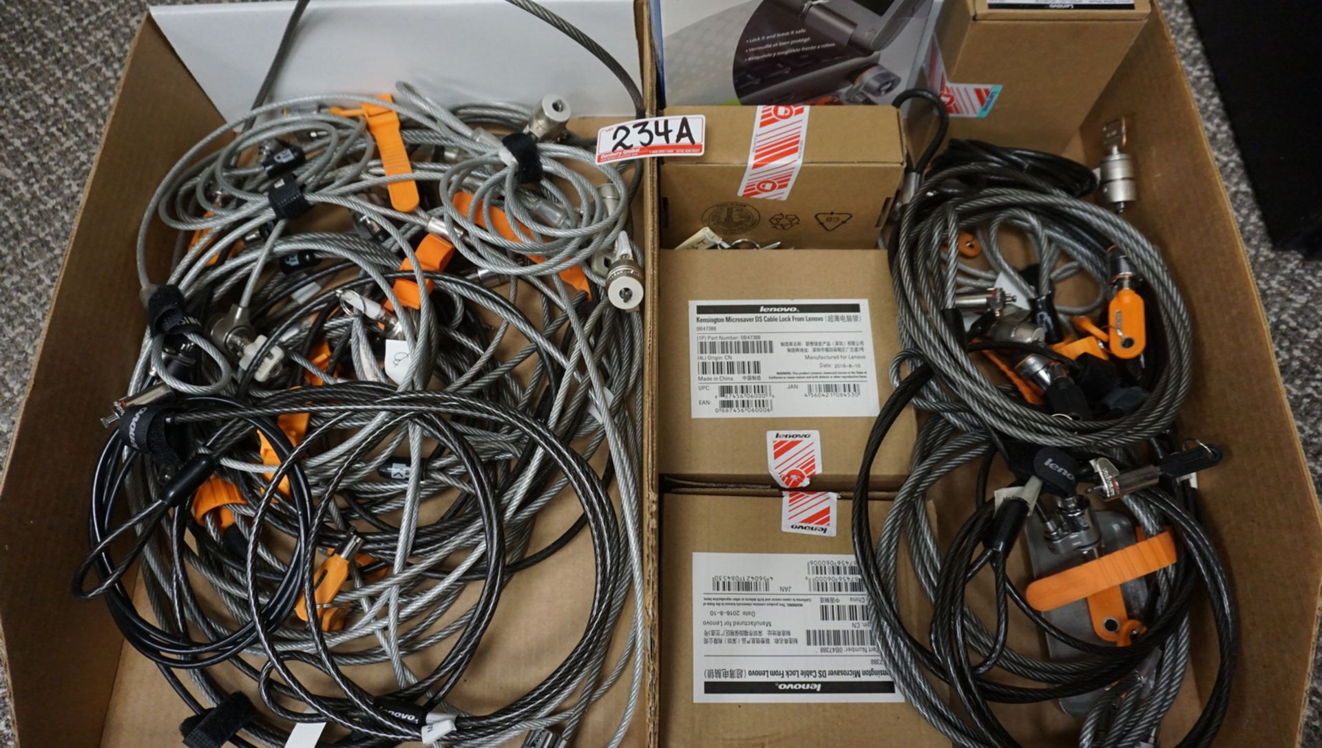 LOT - ASSORTED LAPTOP LOCKS, DATA CABLES, ETC. - Image 2 of 2