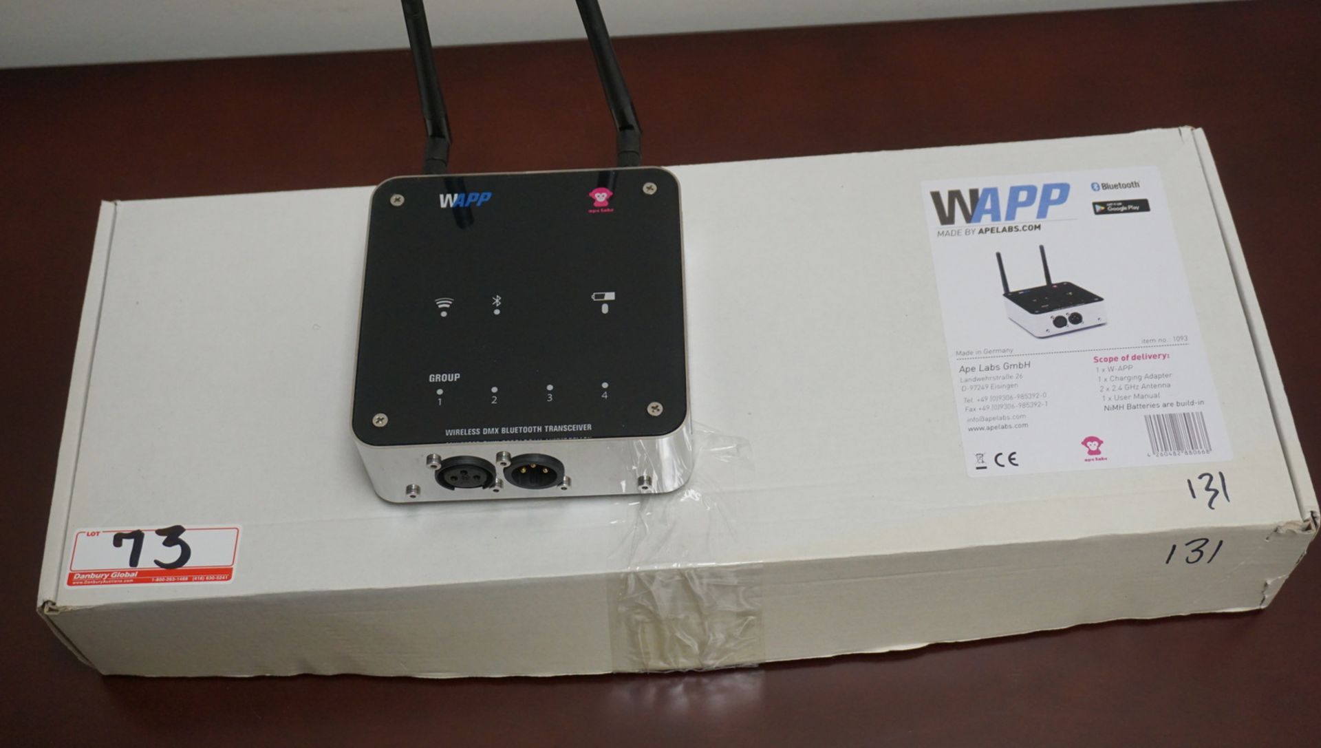 APE LABS WAPP WIRELESS DMX BLUETOOTH TRANSCEIVER