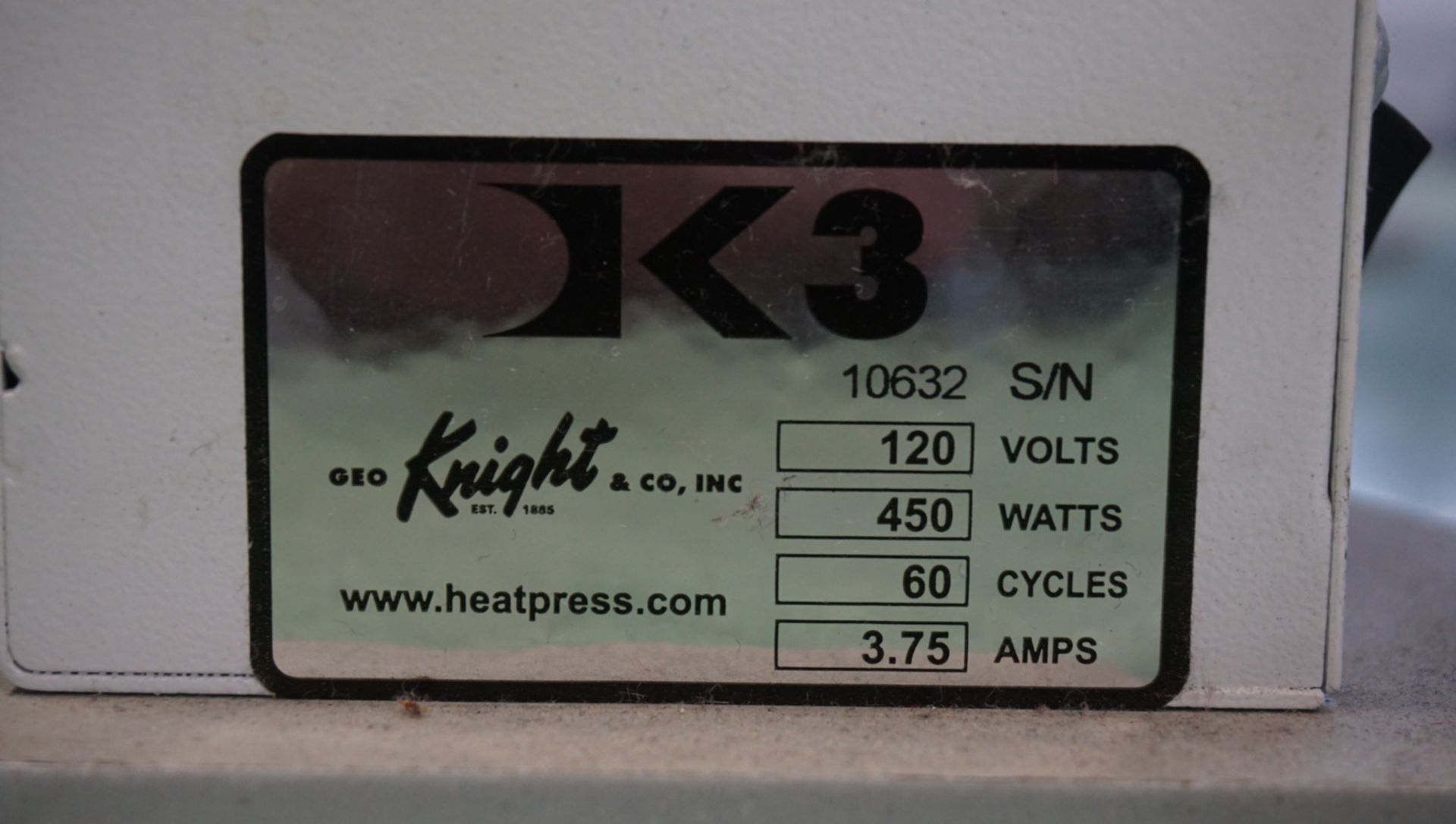 KNIGHT K3 450-WATTS (120V) DOUBLE MUG / WATER BOTTLE DIGITAL HEAT PRESS - Image 4 of 4
