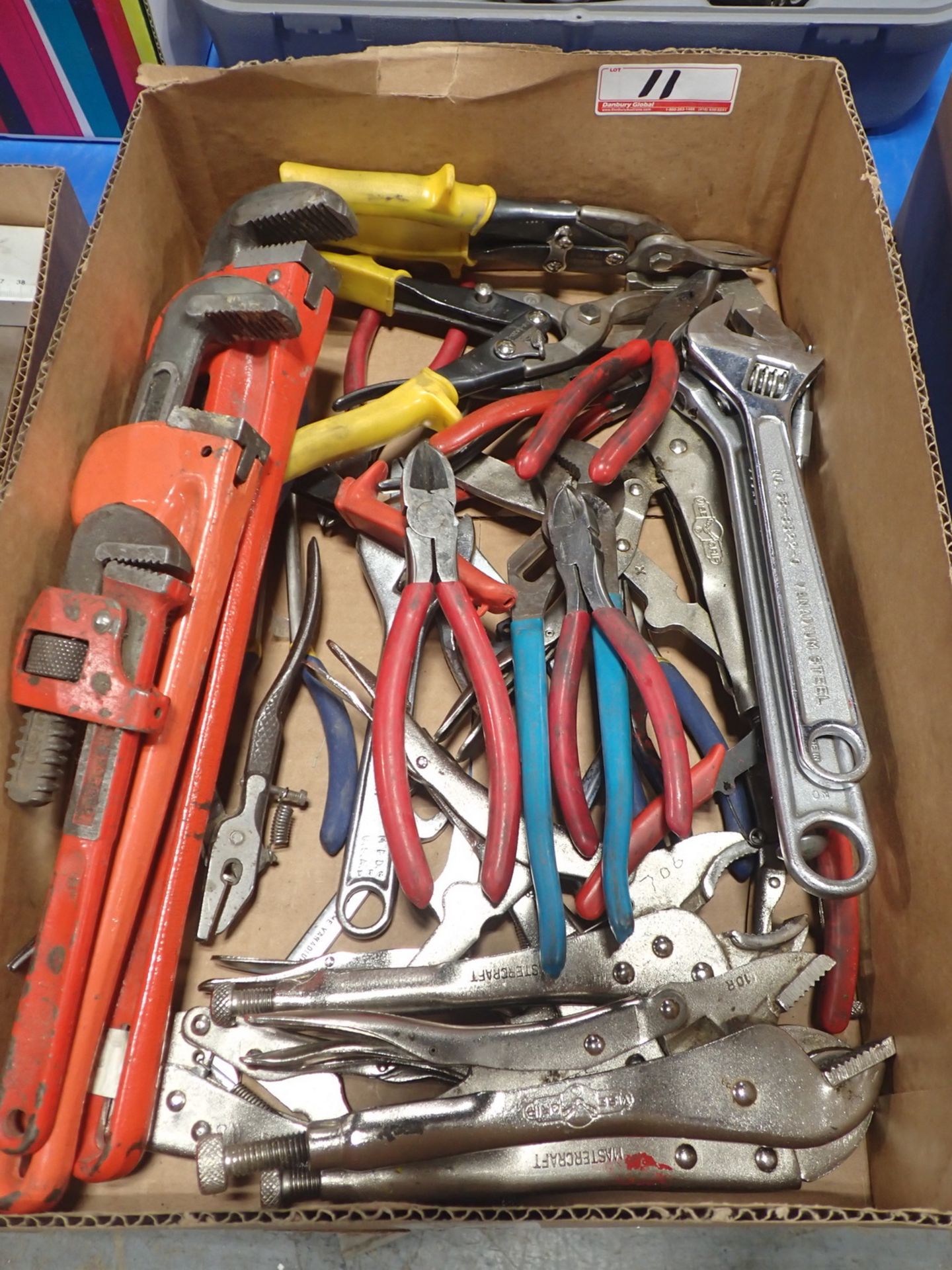 LOT - PIPE WRENCHES, VISE GRIPS, & ASSTD PLIERS