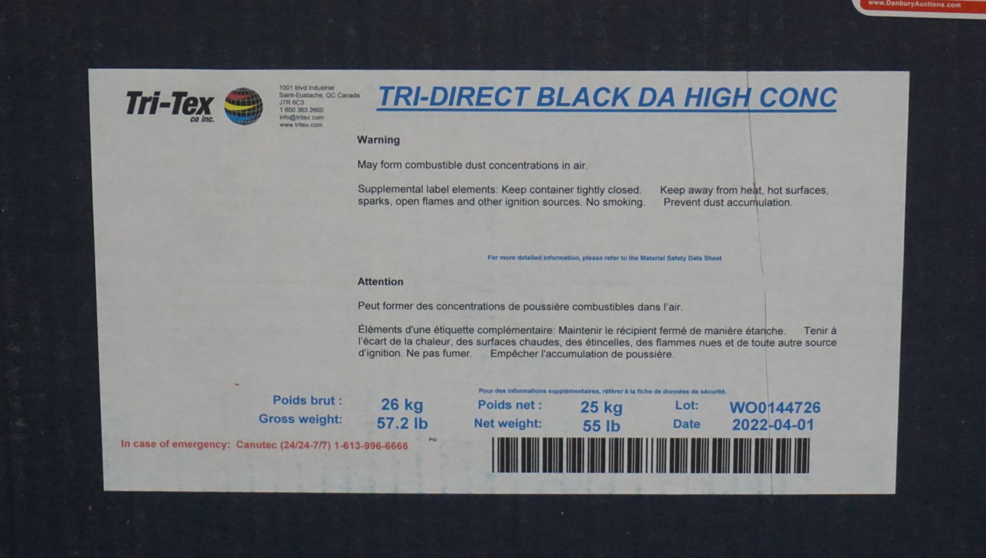BOXES - ASSTD TRI-TEX TRIACTIVE BLACK SBG, DAHIGH CONG, PMSR, T2B 150%, HF-FS-NEW, ETC (25KG/BOX) - Image 4 of 7