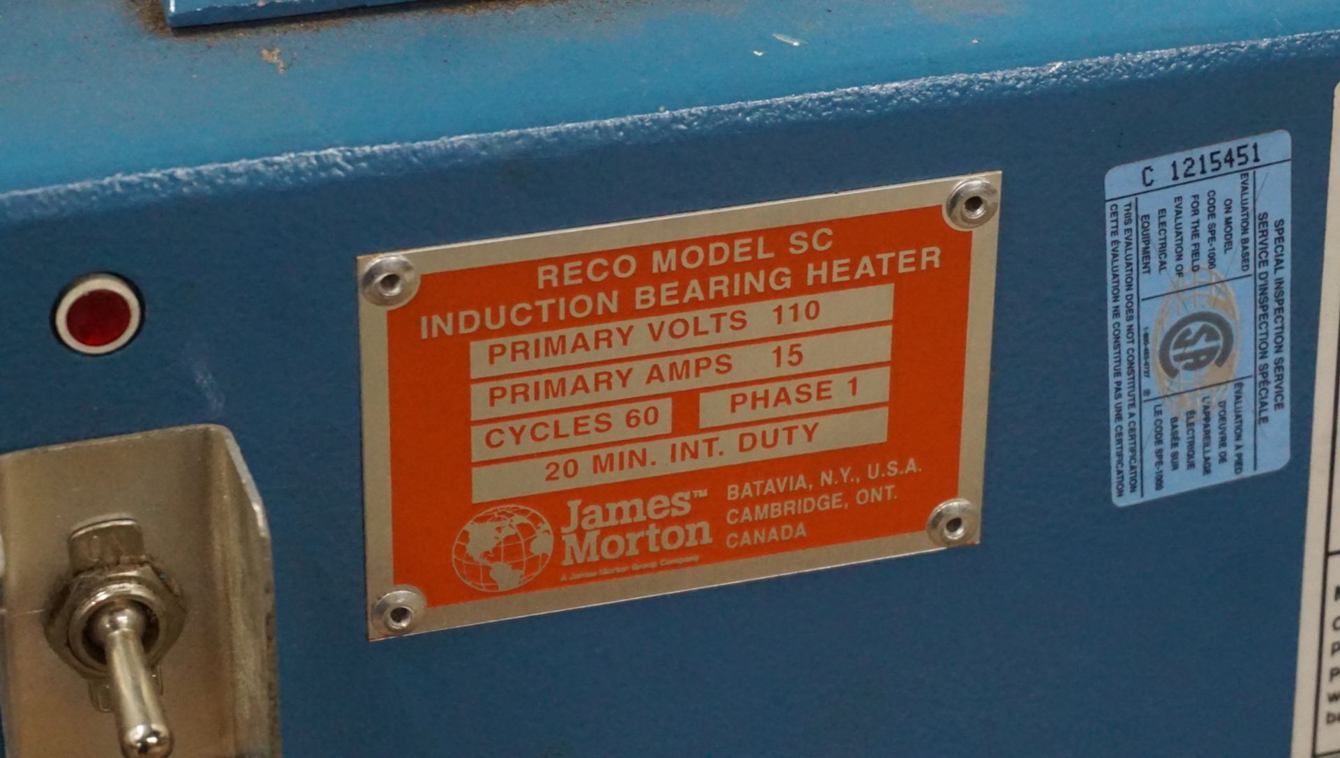 RECO SC INDUSCTION BEARING HEATER (110V) - Image 2 of 2