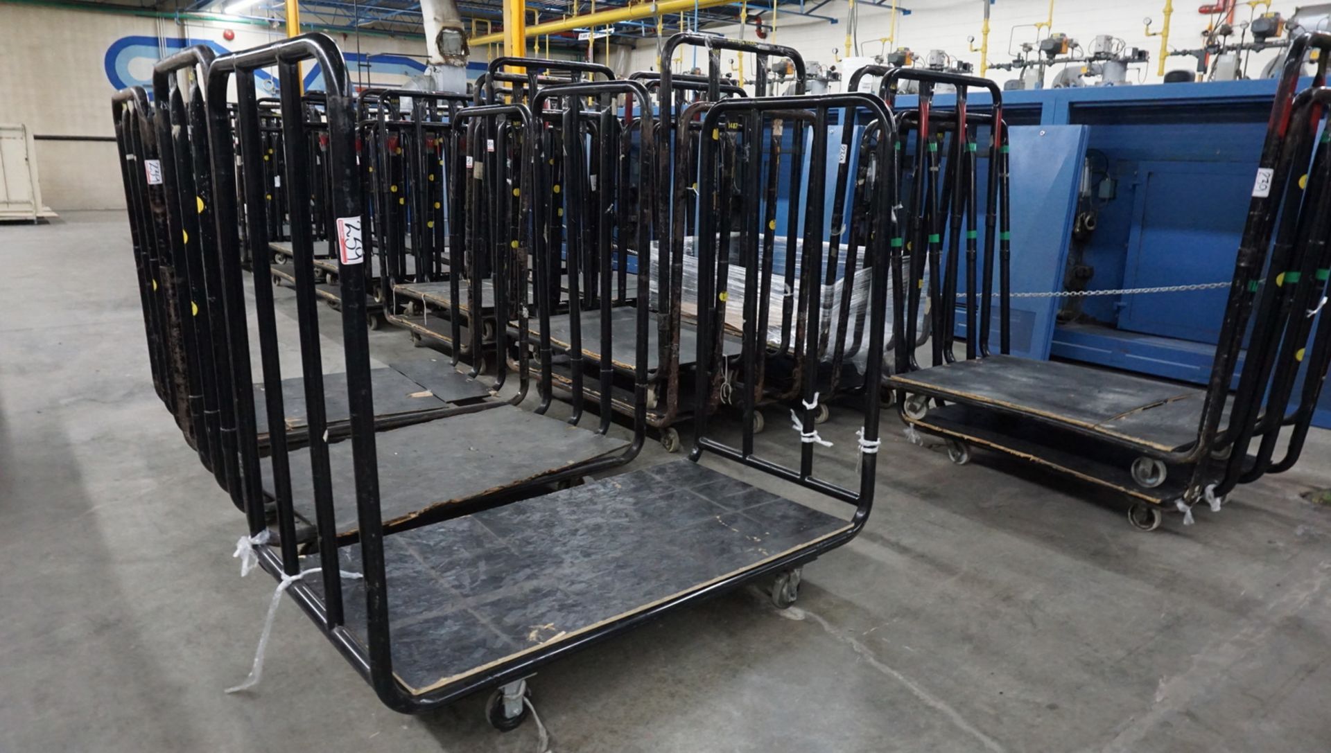 UNITS - BLACK TUBULAR METAL 69" X 36" X 66" MATERIAL CARTS