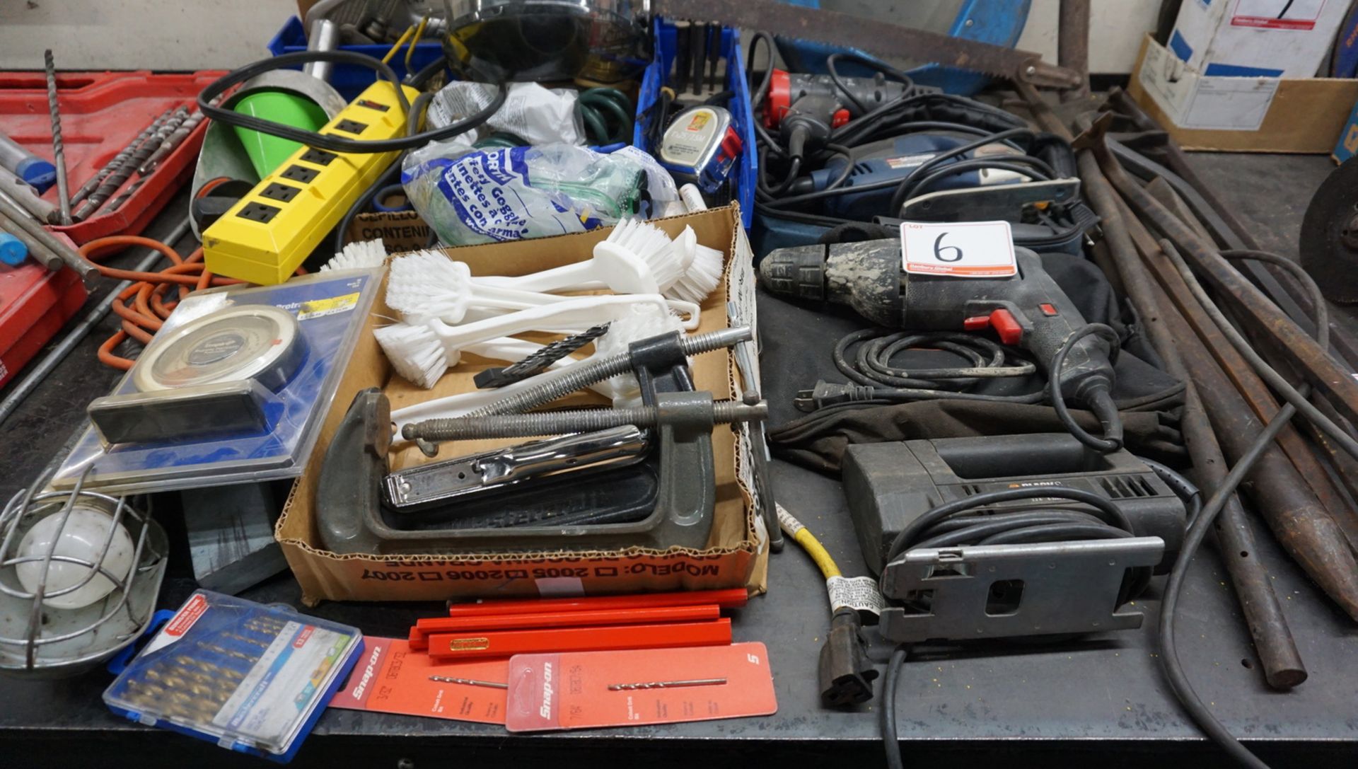LOT - ASSTD HAND TOOLS, JIG SAWS, CLAMPS, DRY BARS, ETC - Image 2 of 3