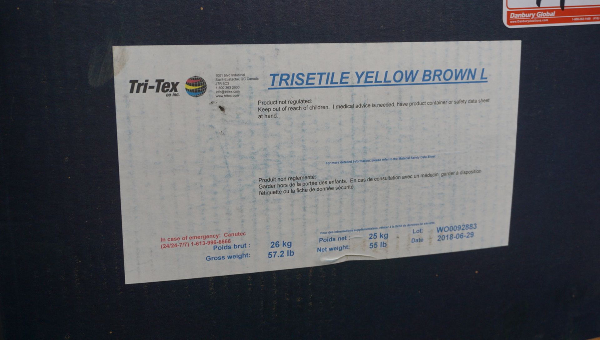 BOXES - ASSTD TRI-TEX TRISETILE/TRIACTIVE YELLOW HF-6GS,DF-3GL 150%, YELLOW/BROWN L, BRL, ETC ( - Image 3 of 5