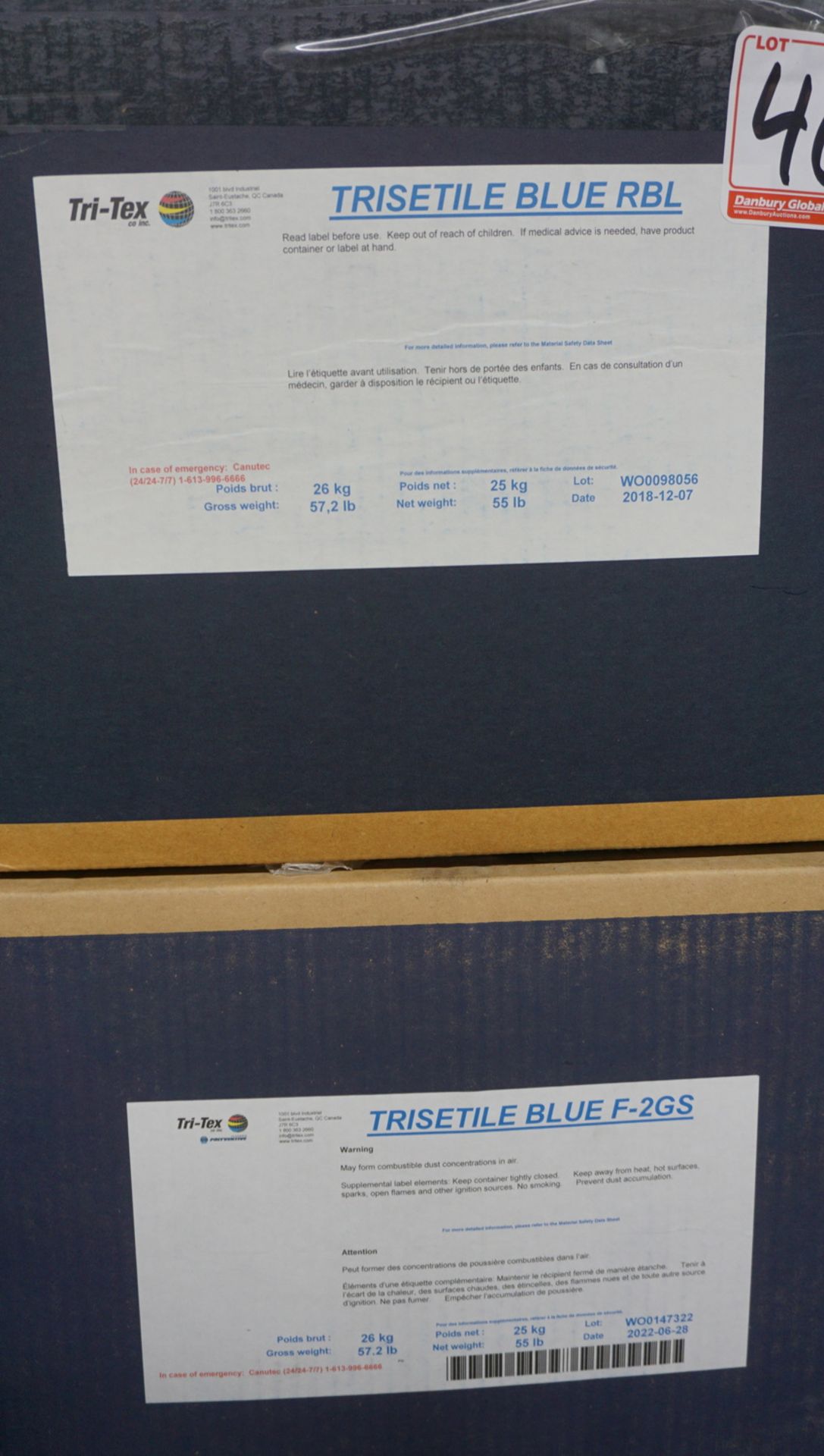 BOXES - ASSTD TRI-TEX TRISELITE BLUE RBL, F-2GS, K-F-FBL-2 300%, ETC (25KG/BOX) - Image 2 of 4