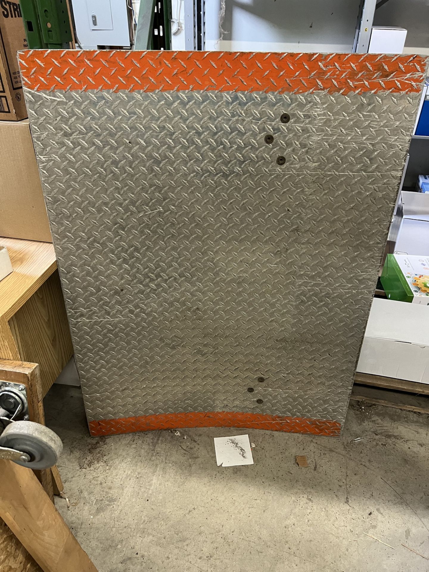 CHECKER PLATE DOCK PLATE (DELAYED PICKUP THURS. APR 27TH, 2023)