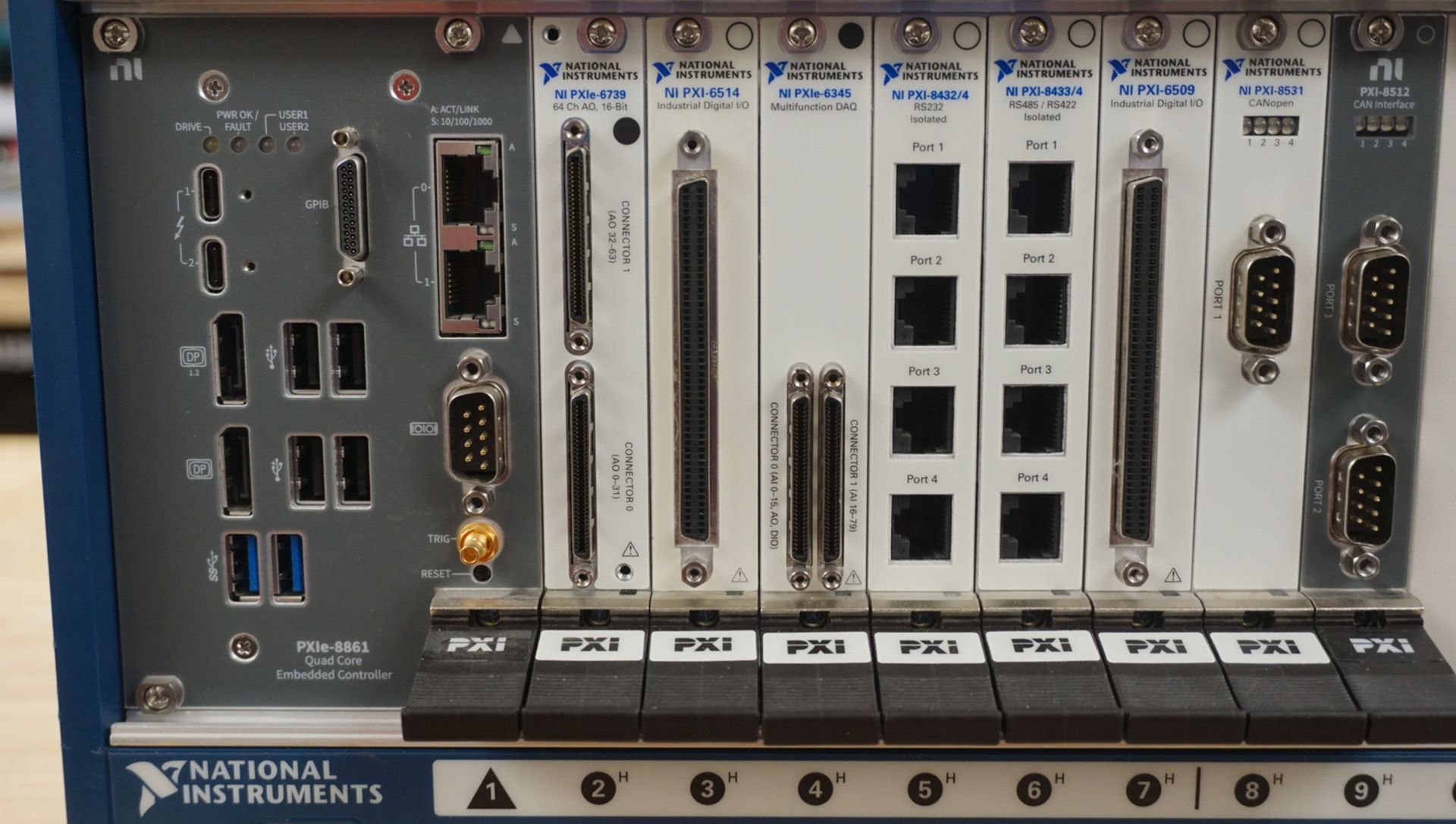 NATIONAL INSTRUMENTS PXLE-1084 CHASSIS C/W (8) MODULES: PXIE-8861(QUAD CORE EMBEDDED CONTROLLER, - Image 2 of 5